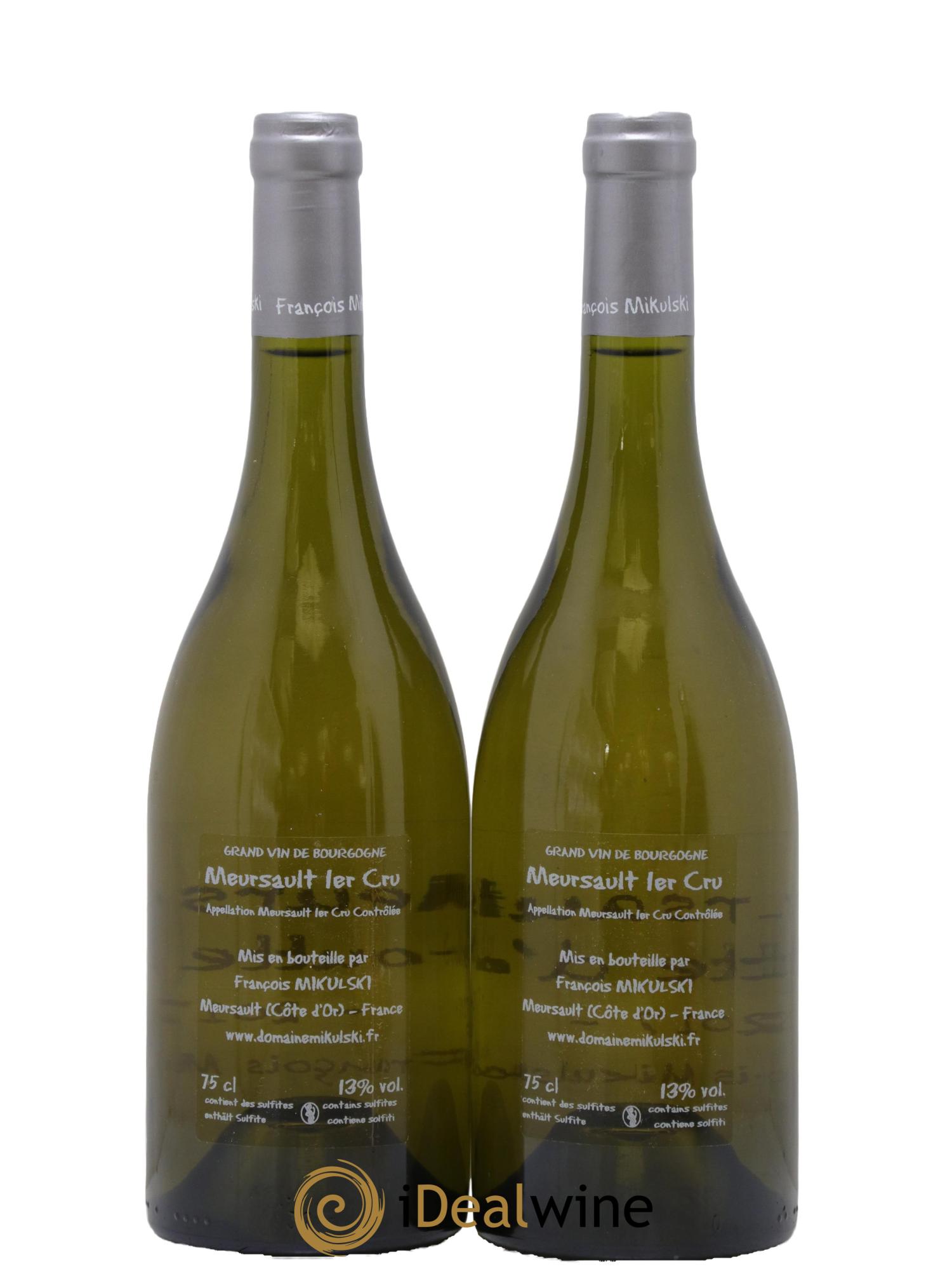 Meursault 1er Cru Goutte d'Or François Mikulski 2017 - Lot de 2 bouteilles - 1