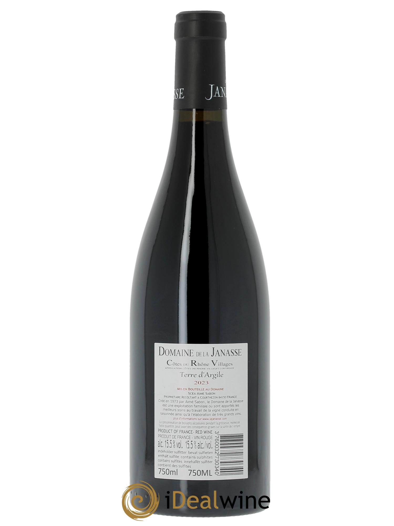 Côtes-du-Rhône-Villages Terre d'Argile La Janasse (Domaine de)  2023 - Posten von 1 Flasche - 1