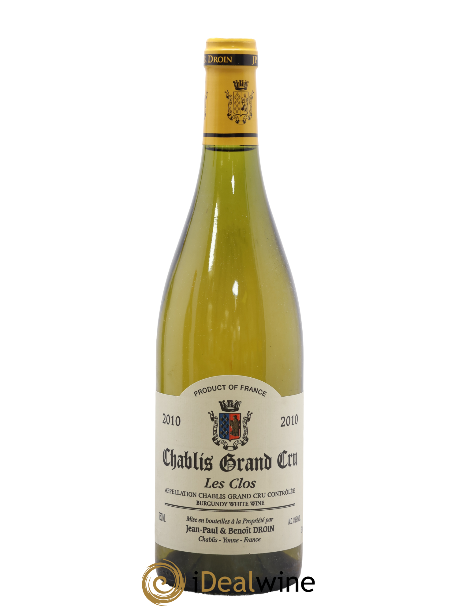 Chablis Grand Cru Les Clos Jean-Paul & Benoît Droin (Domaine) 2010 - Lot de 1 bouteille - 0