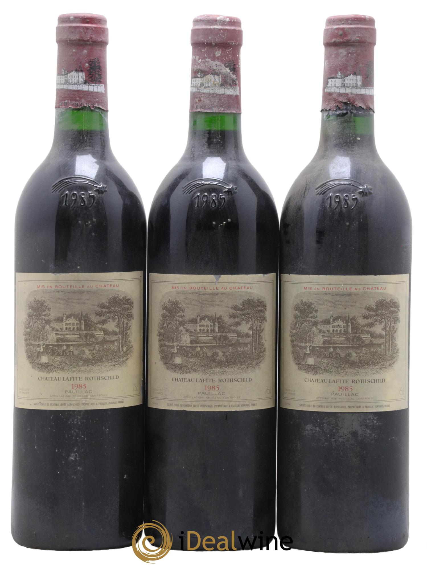 Château Lafite Rothschild 1er Grand Cru Classé 1985 - Lot de 3 bouteilles - 0