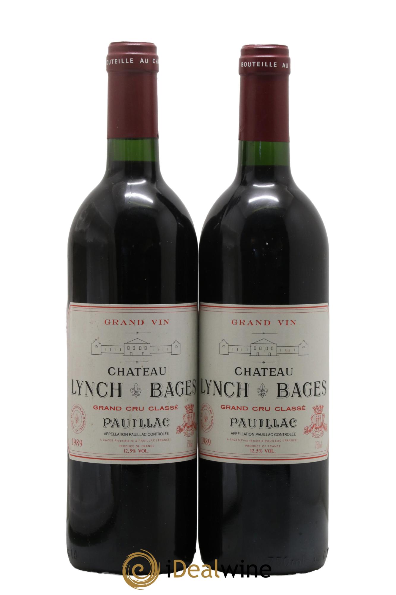Château Lynch Bages 5ème Grand Cru Classé 1989 - Lot de 2 bouteilles - 0