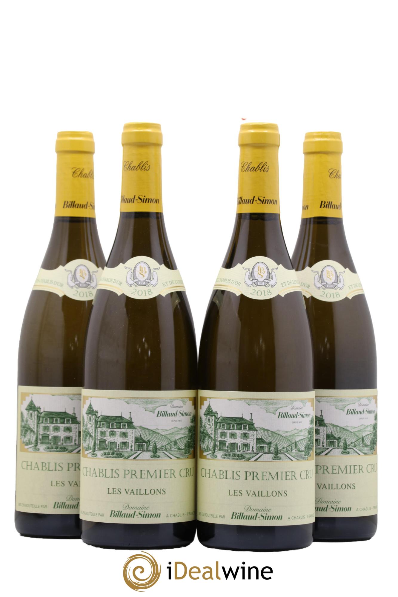 Chablis 1er Cru Les Vaillons Billaud-Simon (Domaine) 2018 - Lot de 4 bouteilles - 0