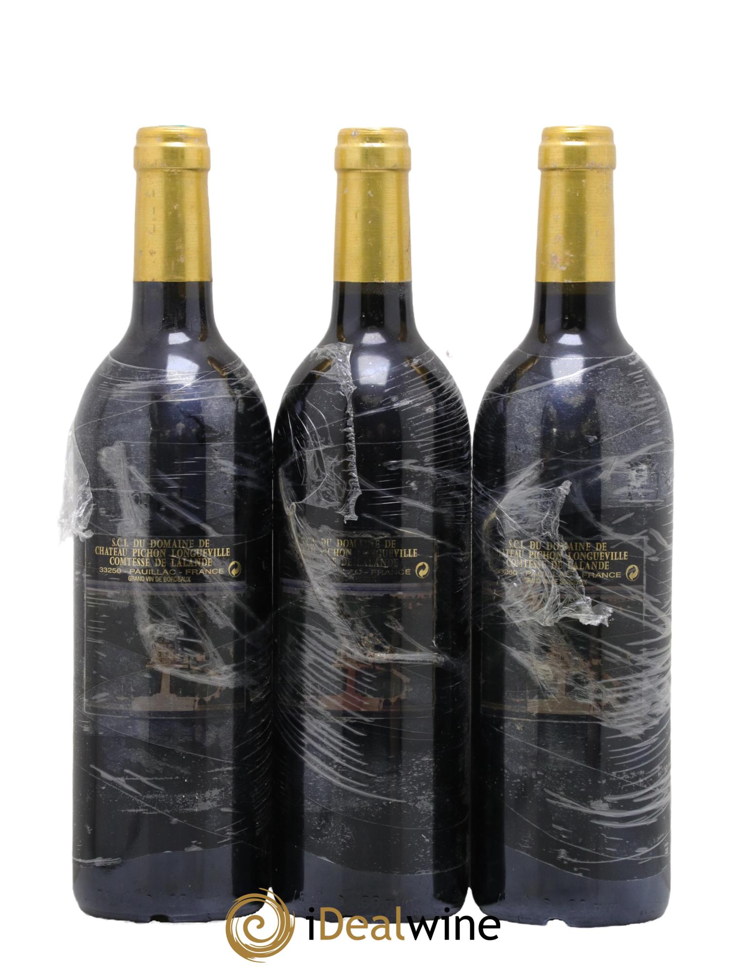 Château Pichon Longueville Comtesse de Lalande 2ème Grand Cru Classé 2000 - Lot de 3 bouteilles - 1
