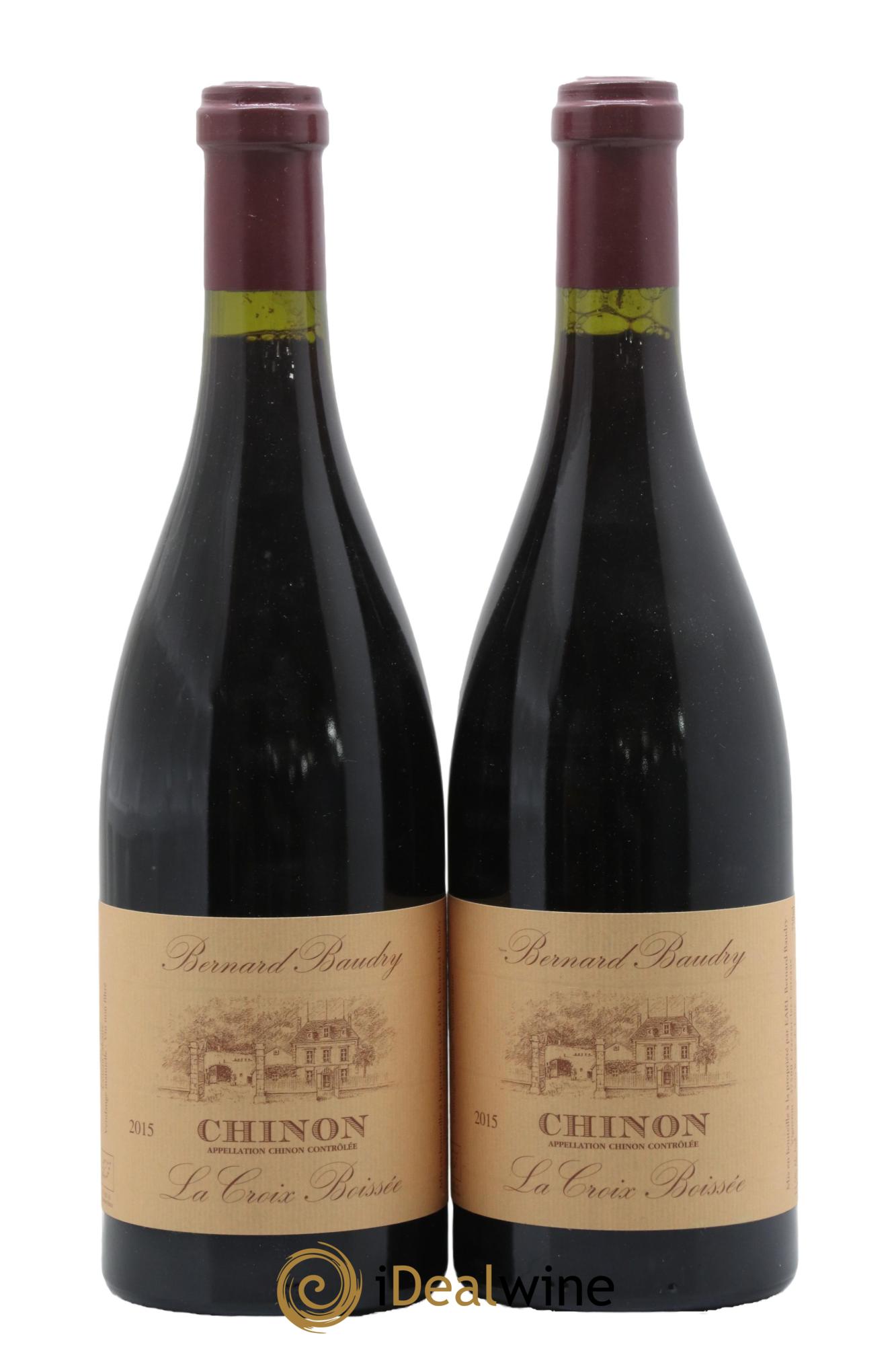 Chinon La Croix Boissée Bernard Baudry 2015 - Lot de 2 bouteilles - 0