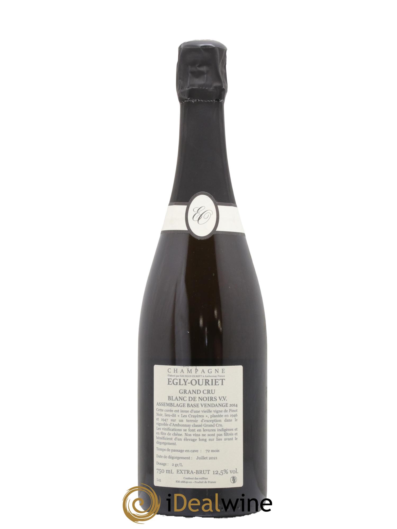 Blanc de Noirs Les Crayères Vieilles vignes Egly-Ouriet - Lotto di 1 bottiglia - 1