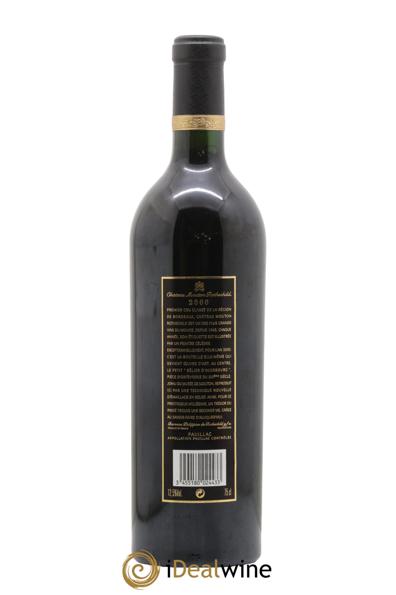Château Mouton Rothschild 1er Grand Cru Classé 2000 - Lot de 1 bouteille - 1