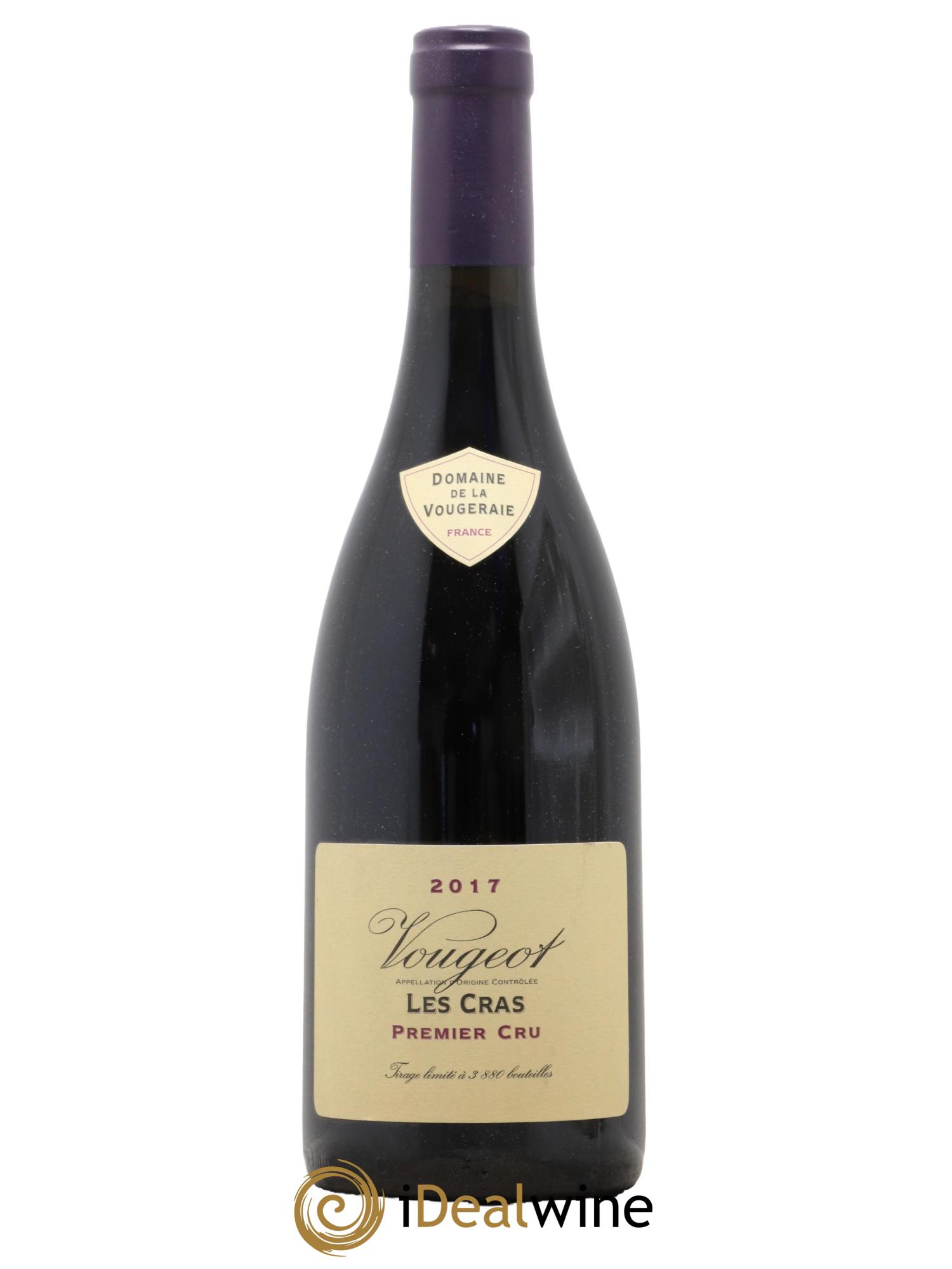 Vougeot 1er Cru Les Cras La Vougeraie 2017 - Lot de 1 bouteille - 0