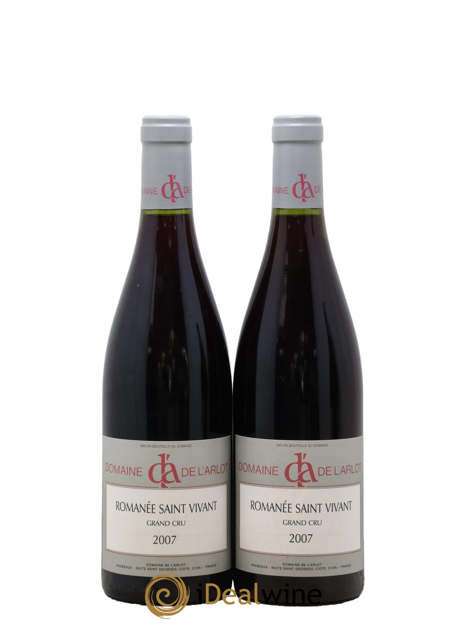 Romanée-Saint-Vivant Grand Cru Domaine de l'Arlot 2007 - Lot of 2 bottles - 0