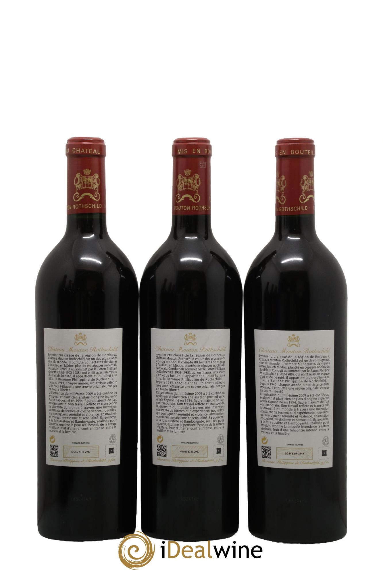 Château Mouton Rothschild 1er Grand Cru Classé 2009 - Lot de 6 bouteilles - 2