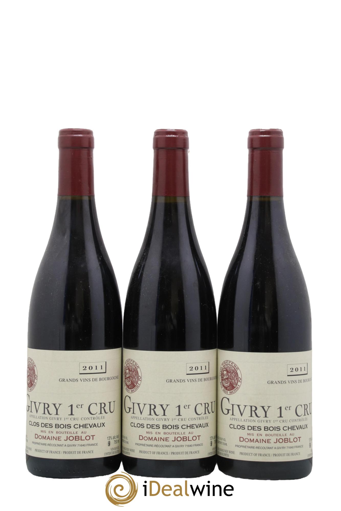 Givry 1er Cru Les Bois Chevaux Joblot (Domaine) 2011 - Lot de 3 bouteilles - 0