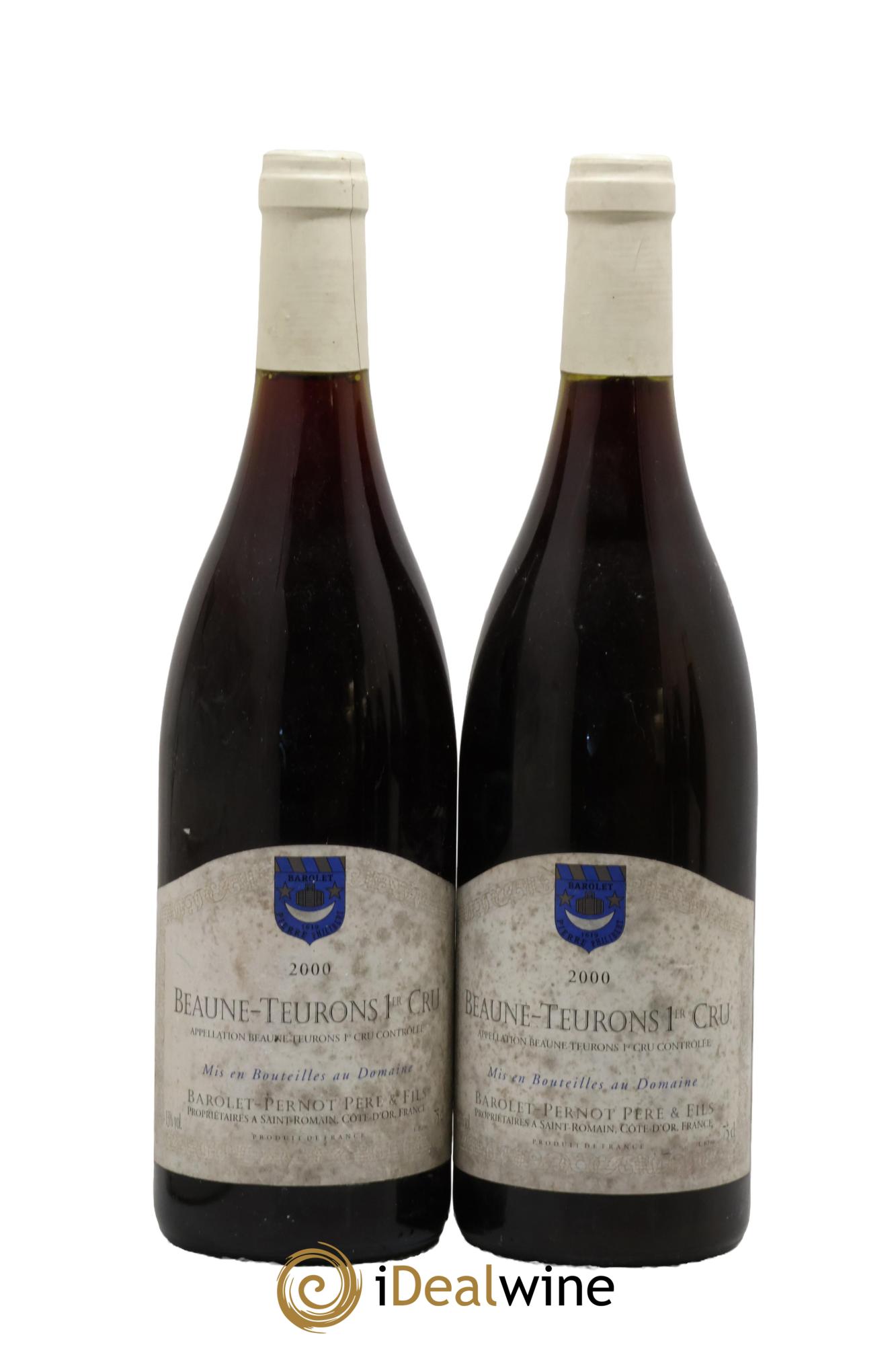 Beaune 1er Cru Teurons Barolet-Pernot 2000 - Lot de 2 bouteilles - 0