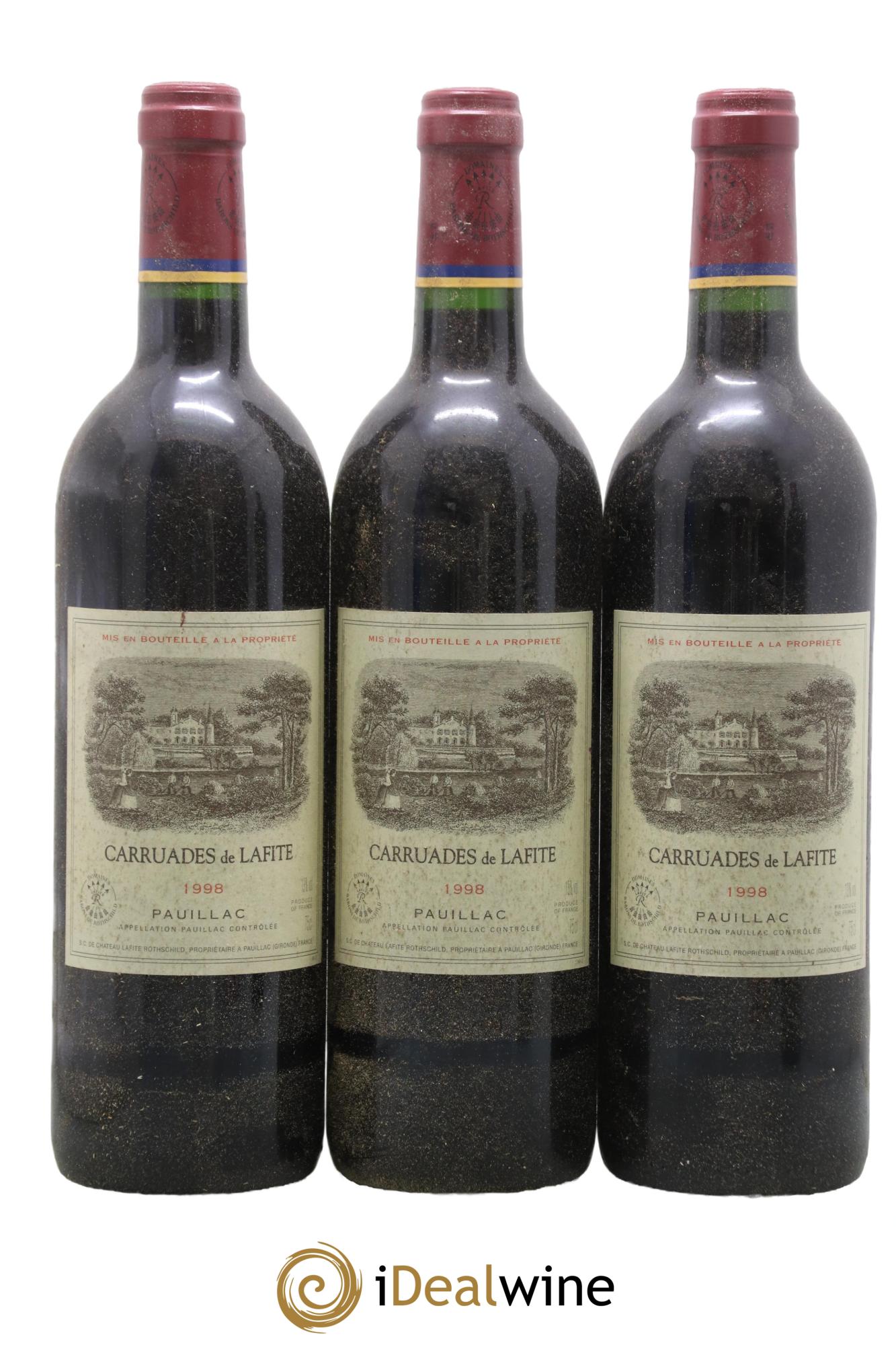 Carruades de Lafite Rothschild Second Vin 1998 - Lotto di 3 bottiglie - 0