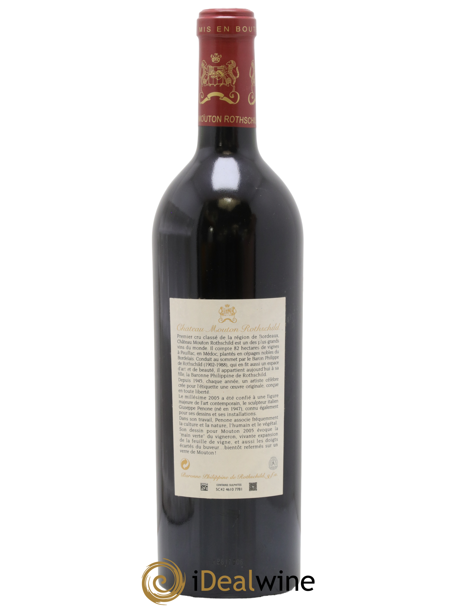 Château Mouton Rothschild 1er Grand Cru Classé 2005 - Lot de 1 bouteille - 1