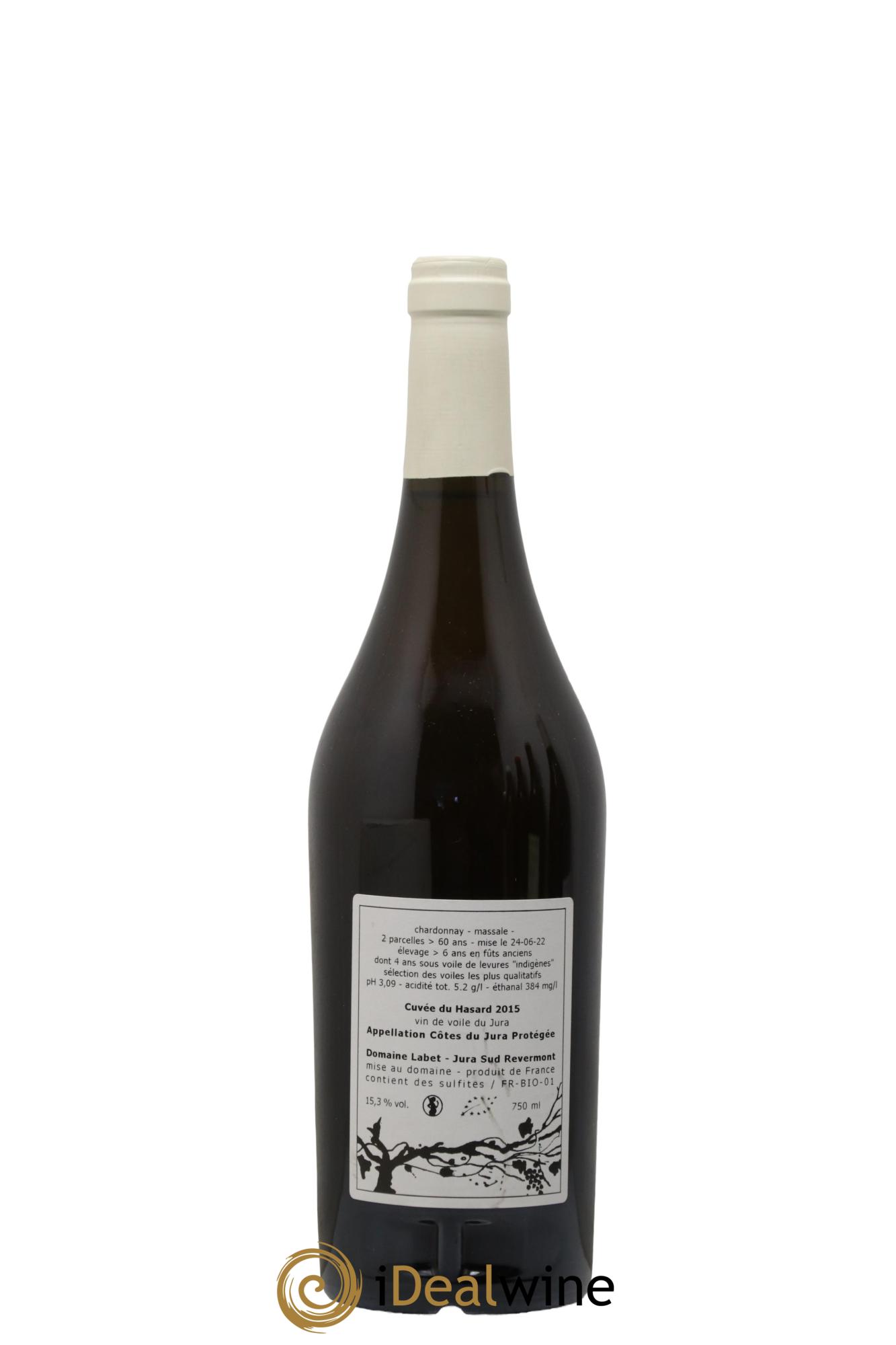 Côtes du Jura Vin de voile Chardonnay du Hasard Romain - Julien  - Charline Labet 2015 - Lot of 1 bottle - 1