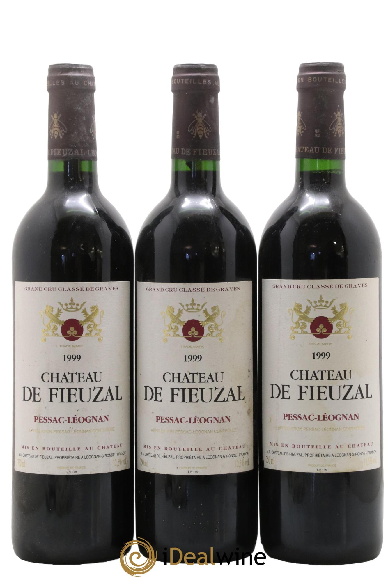 Château de Fieuzal Cru Classé de Graves 1999 - Lot of 3 bottles - 0
