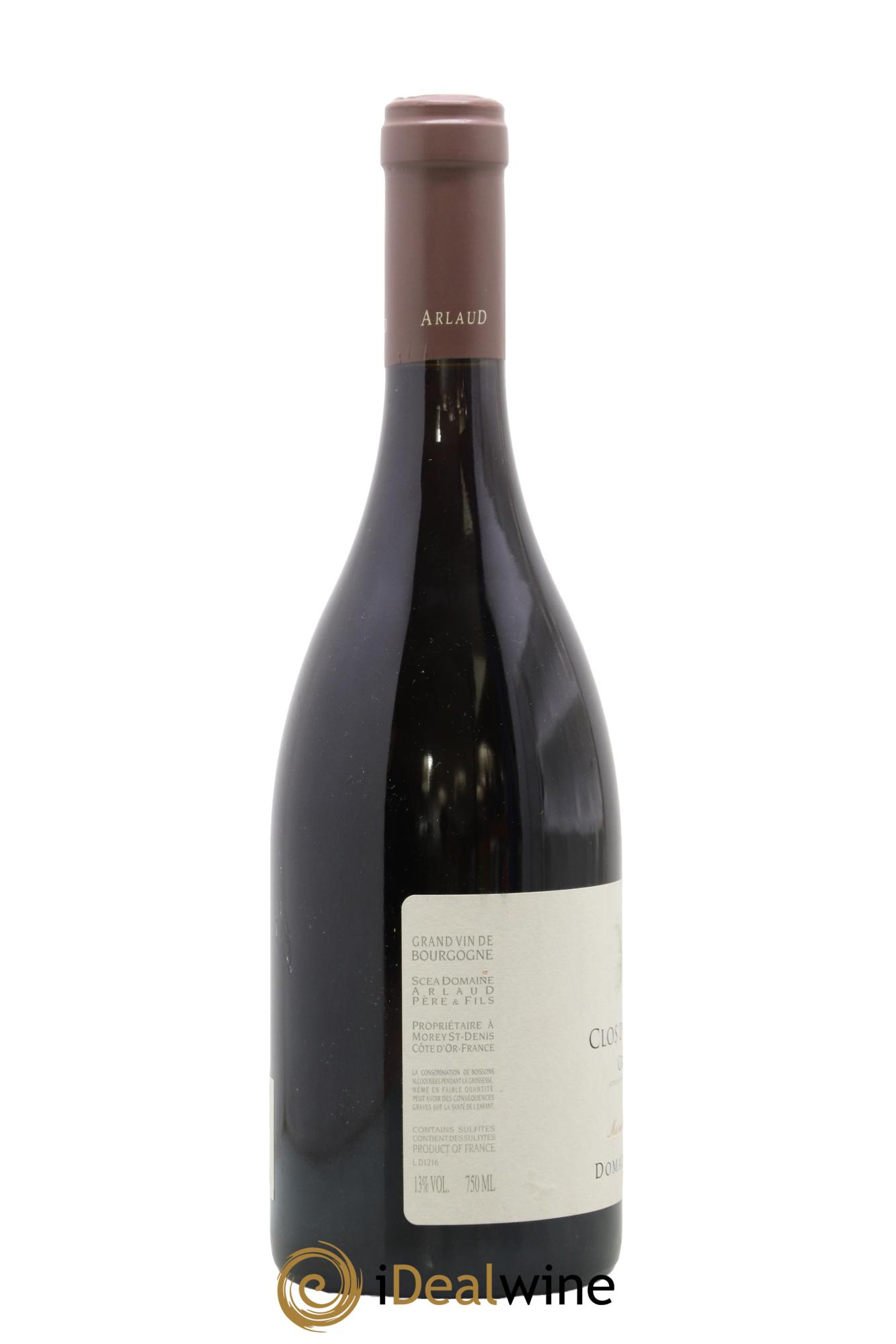 Clos de la Roche Grand Cru Arlaud 2012 - Posten von 1 Flasche - 1