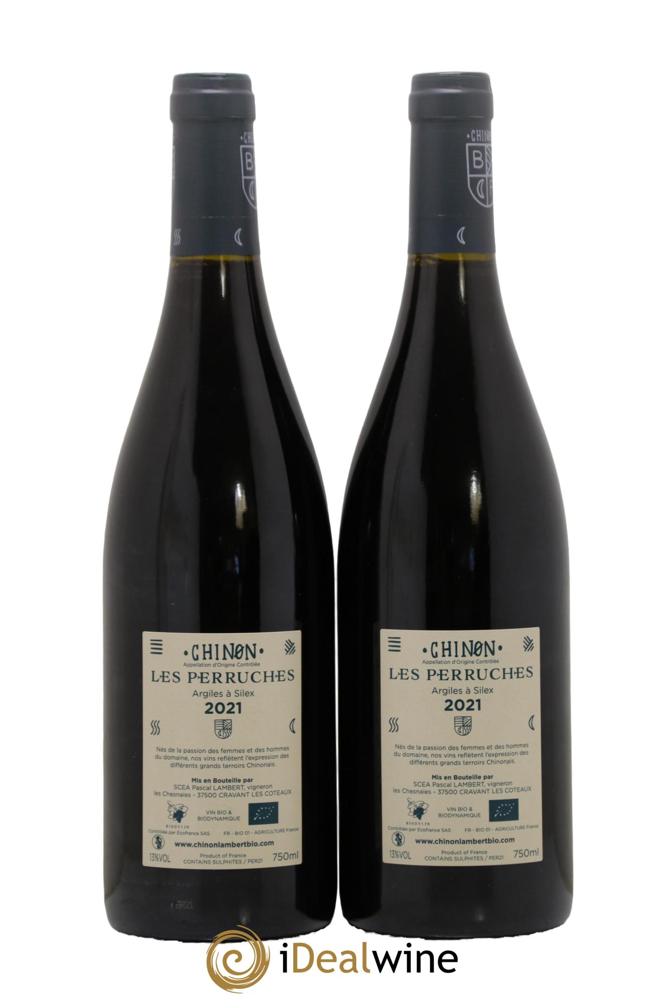 Chinon Les Perruches Domaine Lambert 2021 - Lot de 2 bouteilles - 1