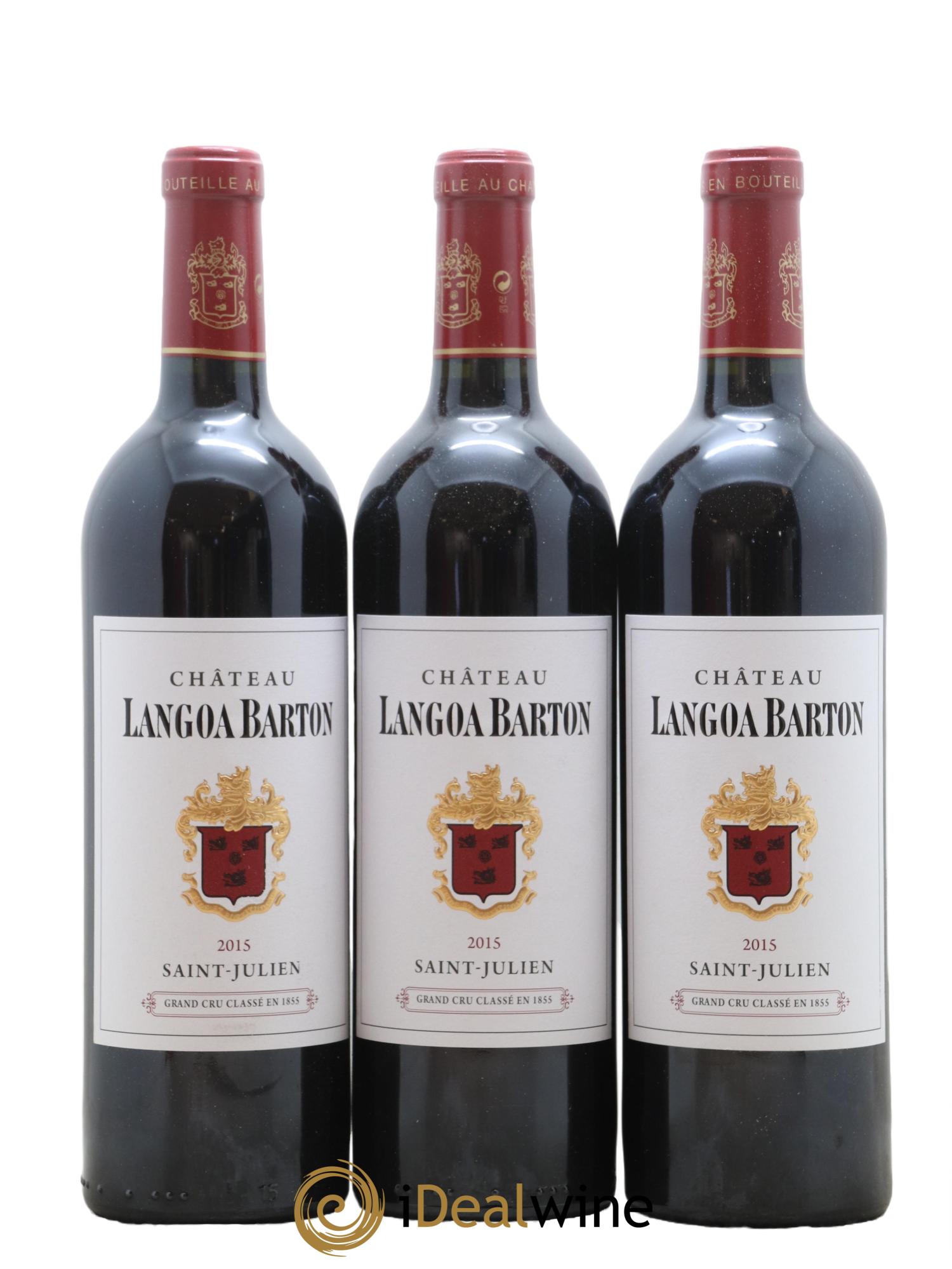 Château Langoa Barton 3ème Grand Cru Classé 2015 - Lot de 12 bouteilles - 1