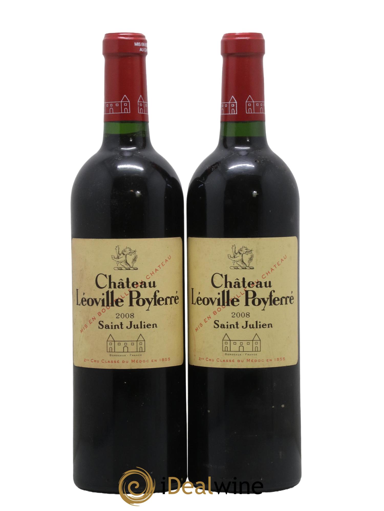 Château Léoville Poyferré 2ème Grand Cru Classé 2008 - Lot de 2 bouteilles - 0