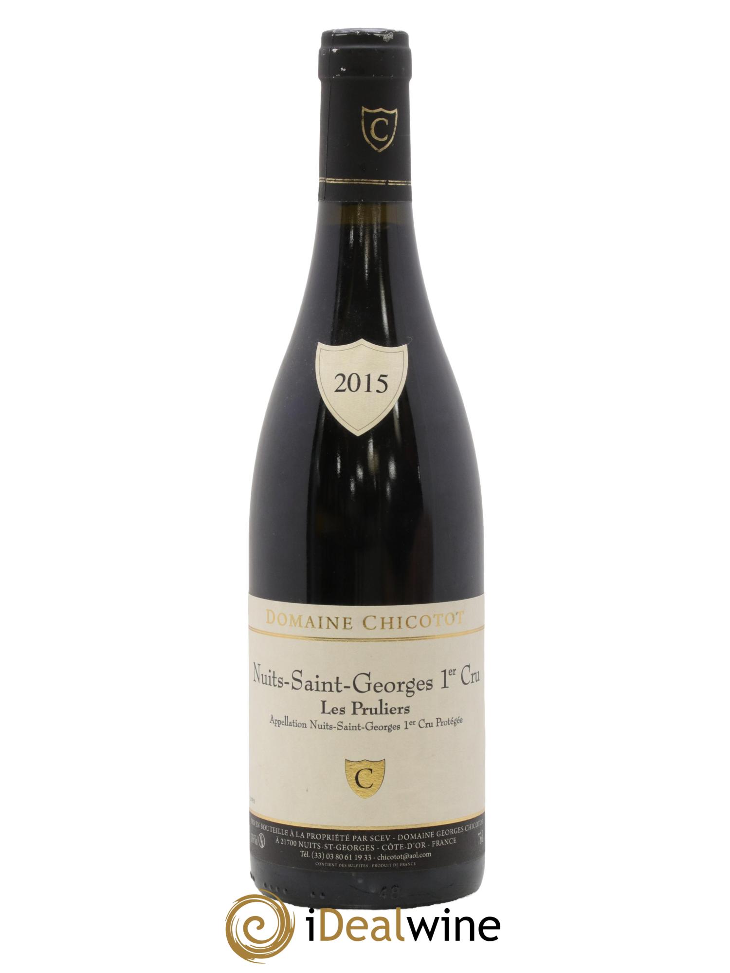 Nuits-Saint-Georges 1er Cru Les Pruliers Chicotot 2015 - Lot de 1 bouteille - 0