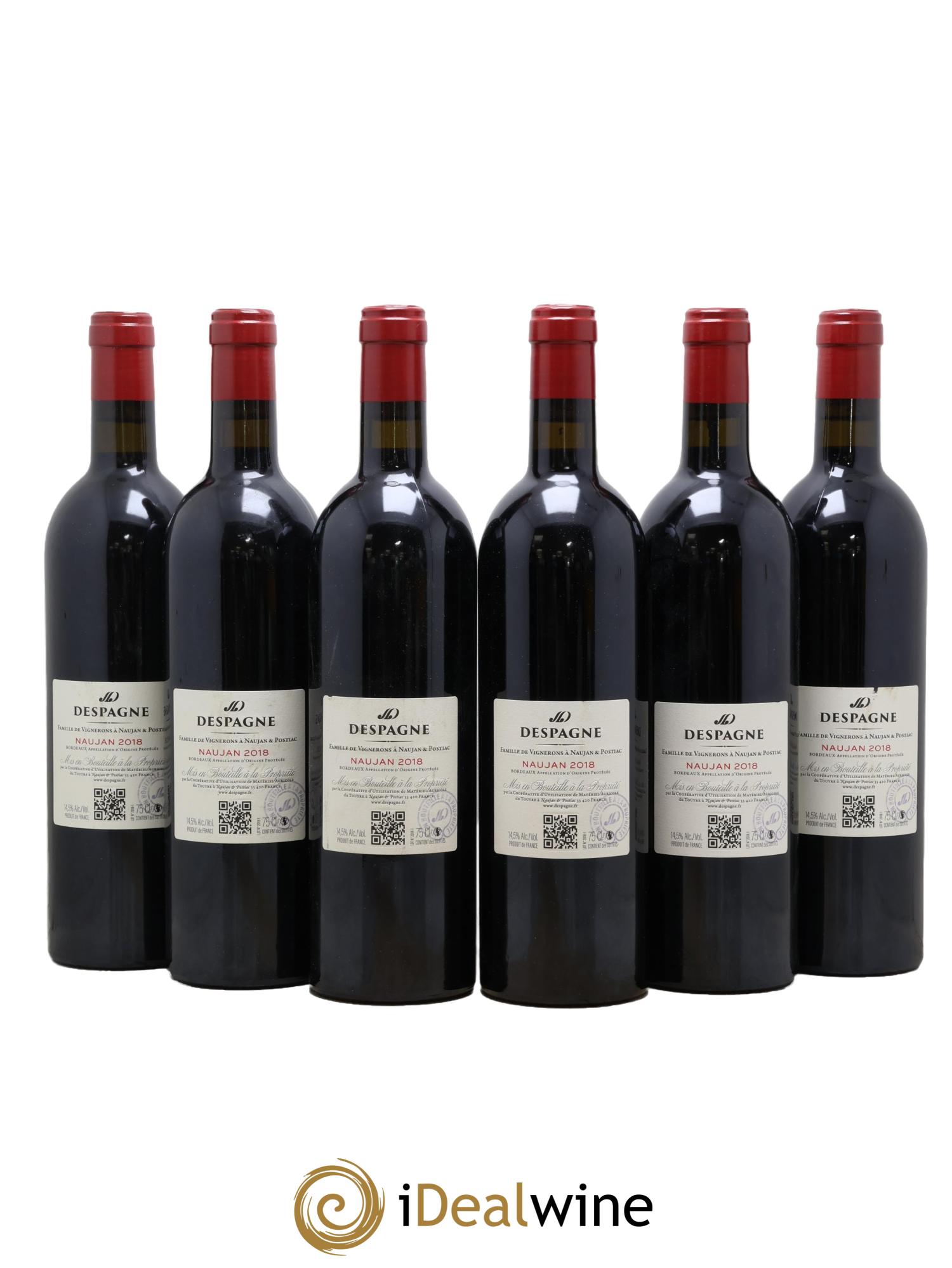 Bordeaux Naujan Despagne 2018 - Lot de 6 bouteilles - 1