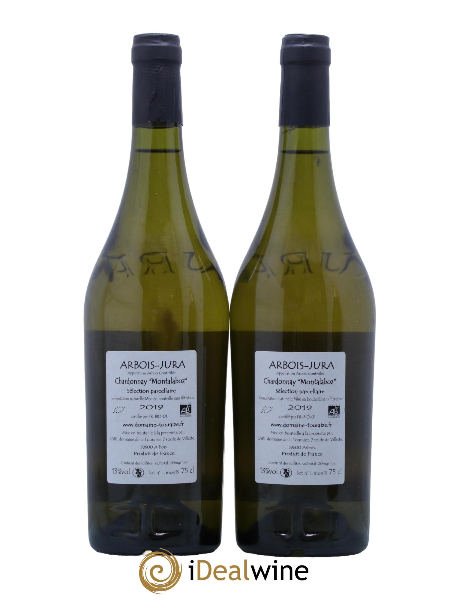 Arbois Chardonnay Montalaboz Domaine de la Touraize 2019 - Lot de 2 bouteilles - 1