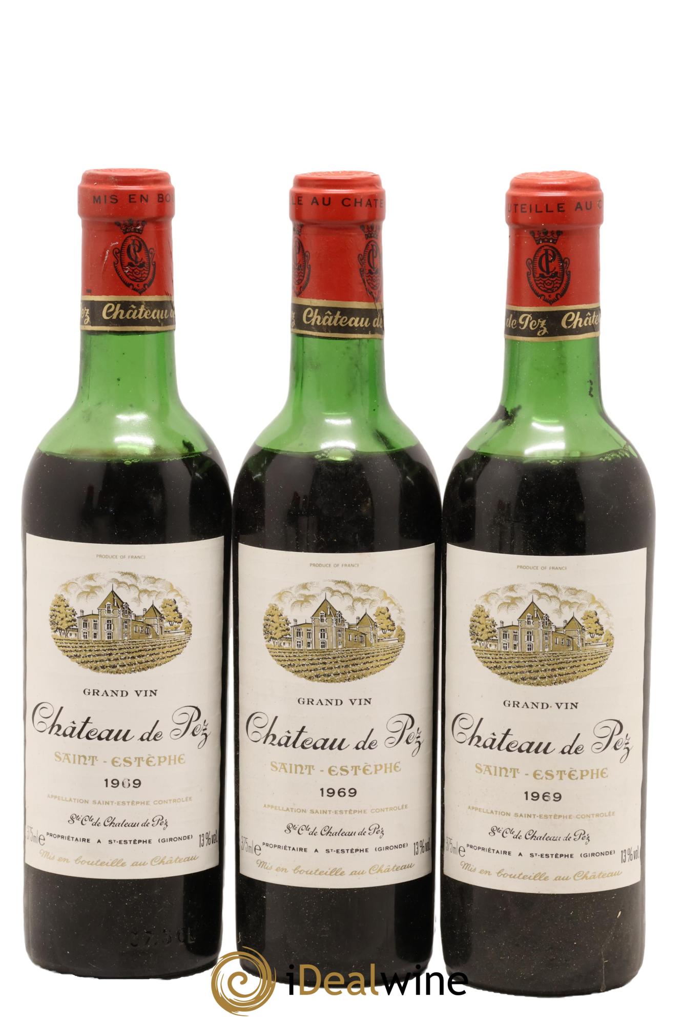Château de Pez 1969 - Lot of 3 half-bottles - 0