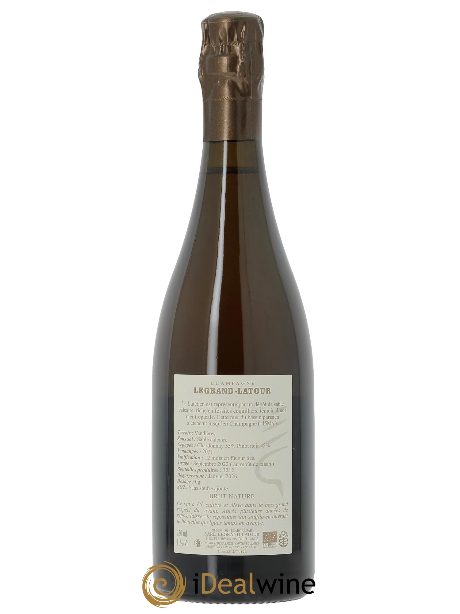 Lutétien Extra-Brut Legrand Latour - Lotto di 1 bottiglia - 1