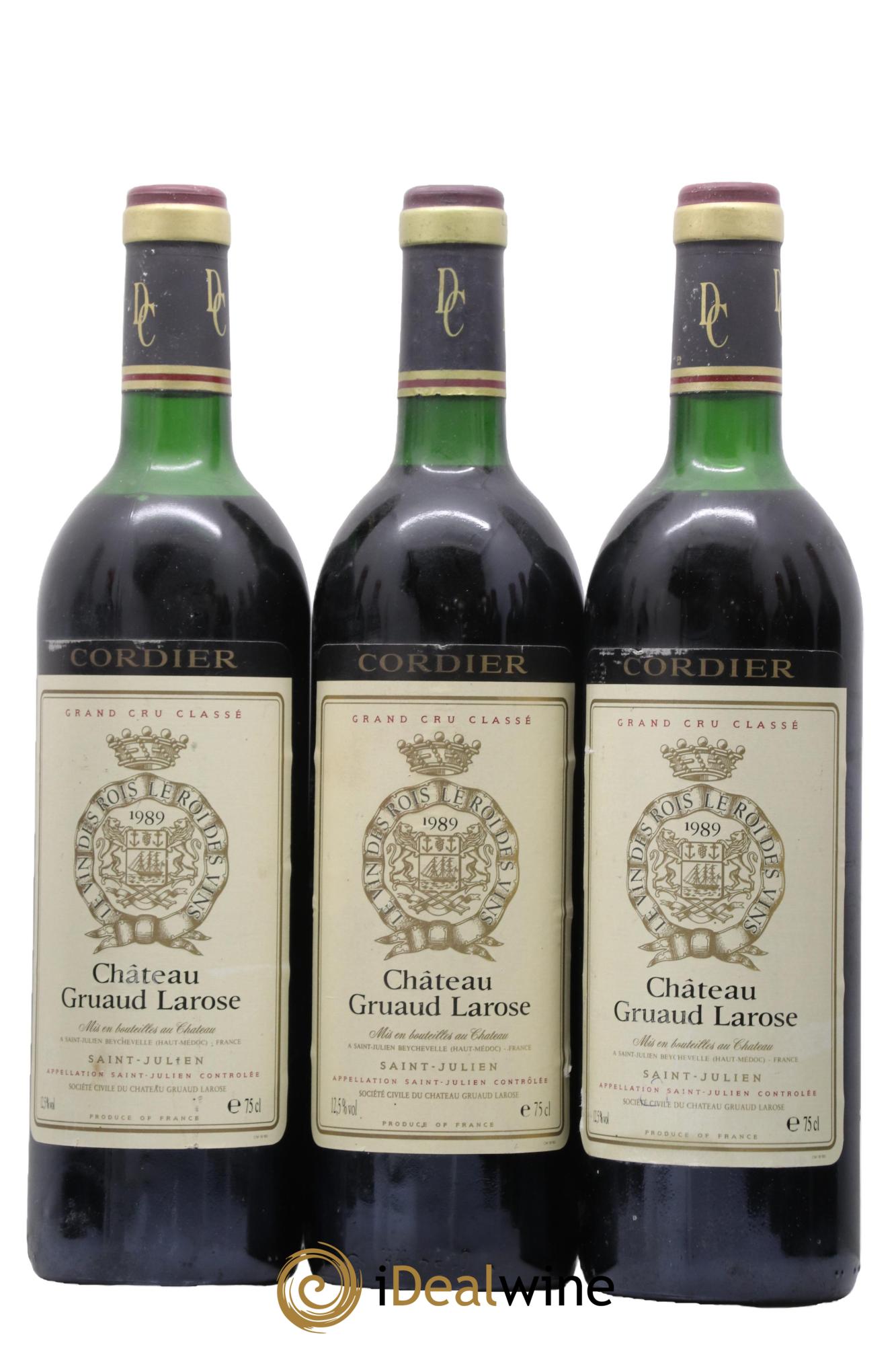 Château Gruaud Larose 2ème Grand Cru Classé 1989 - Lot de 3 bouteilles - 0