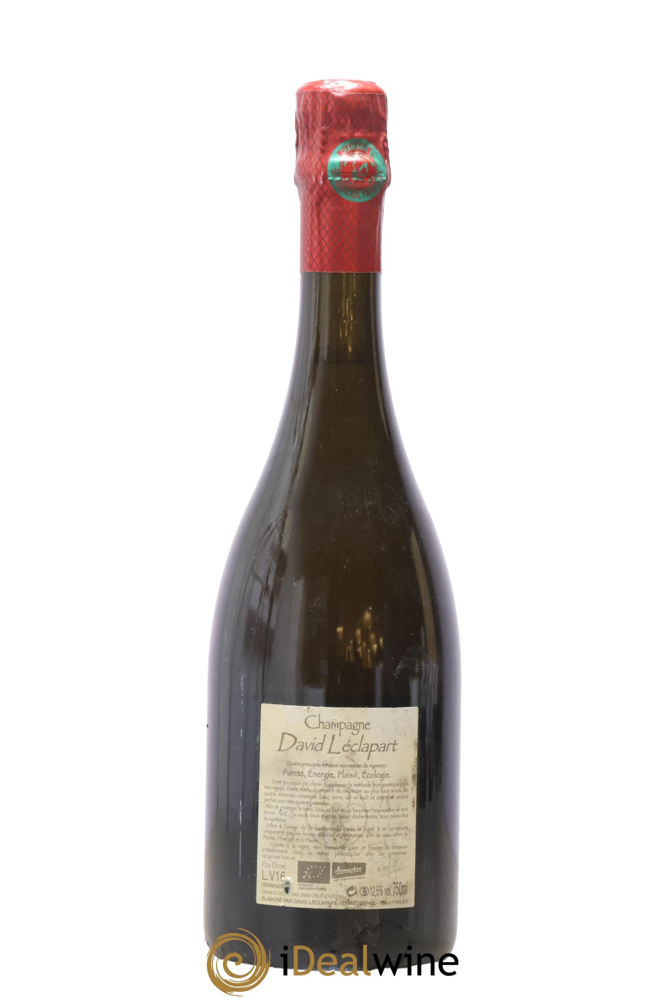L'Aphrodisiaque 1er Cru Pas Dosé David Léclapart 2016 - Lot de 1 bouteille - 1