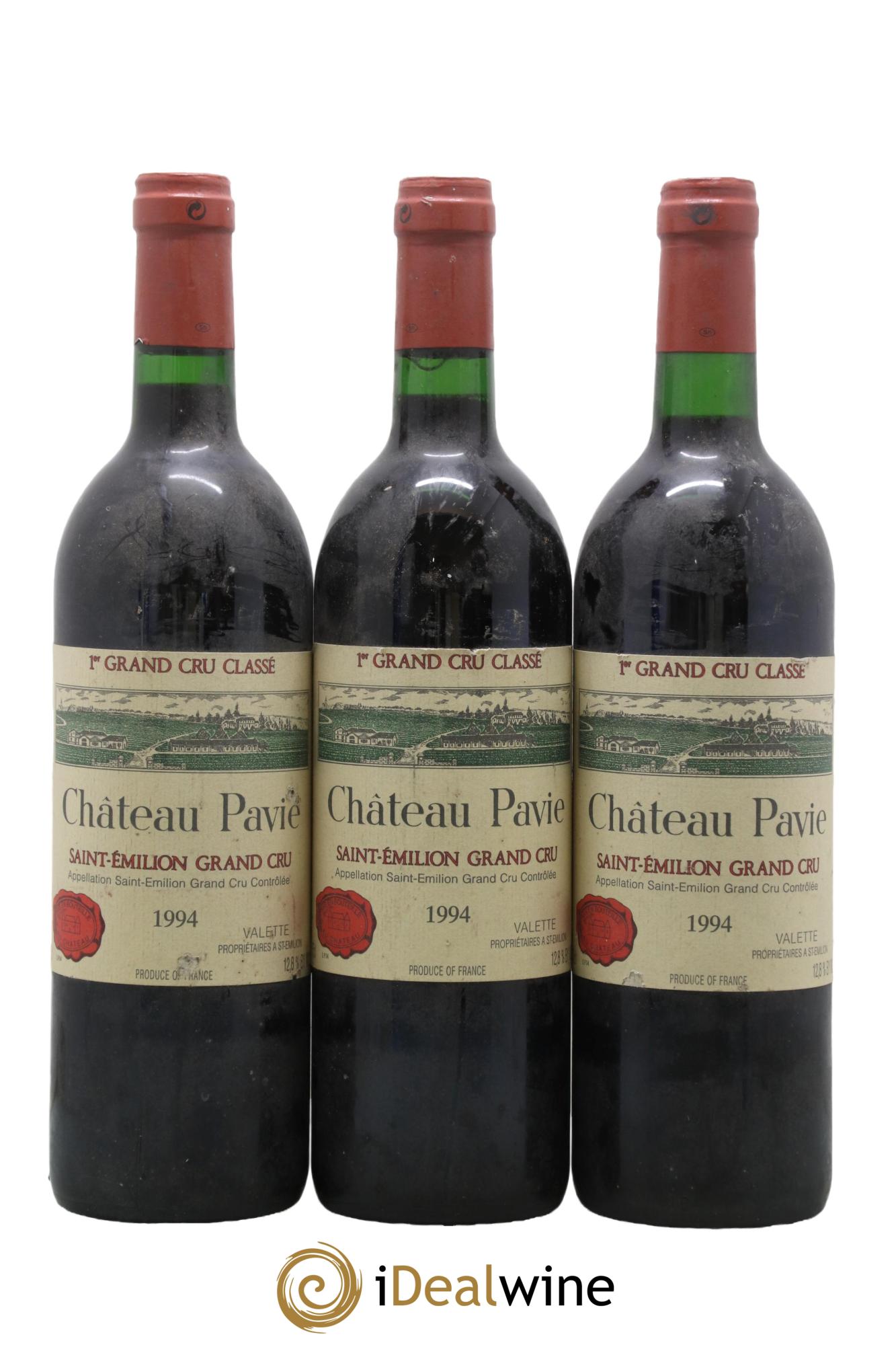 Château Pavie 1er Grand Cru Classé A 1994 - Lotto di 3 bottiglie - 0