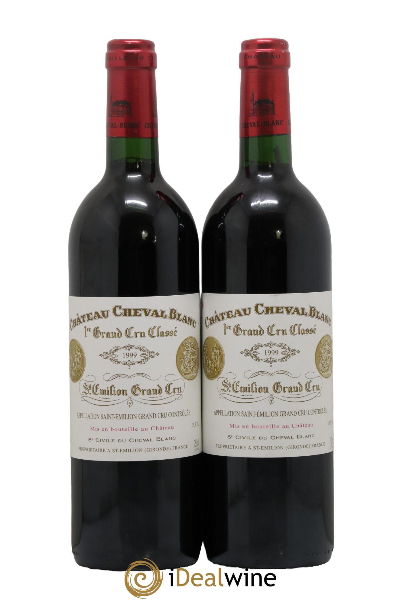 Château Cheval Blanc 1er Grand Cru Classé A 1999 - Lotto di 2 bottiglie - 0
