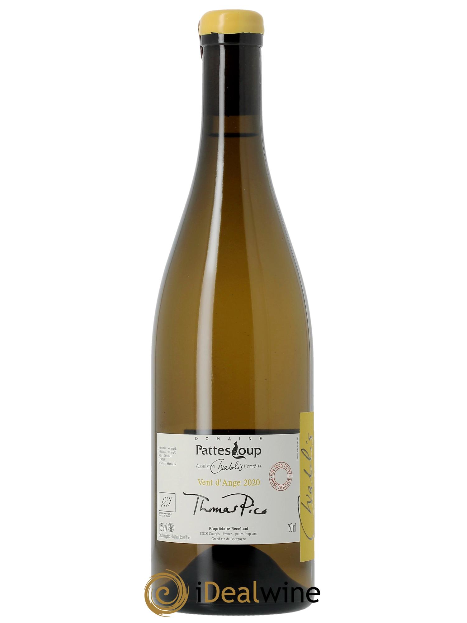 Chablis Vent d'Ange Pattes Loup (Domaine) 2020 - Lot of 1 bottle - 1