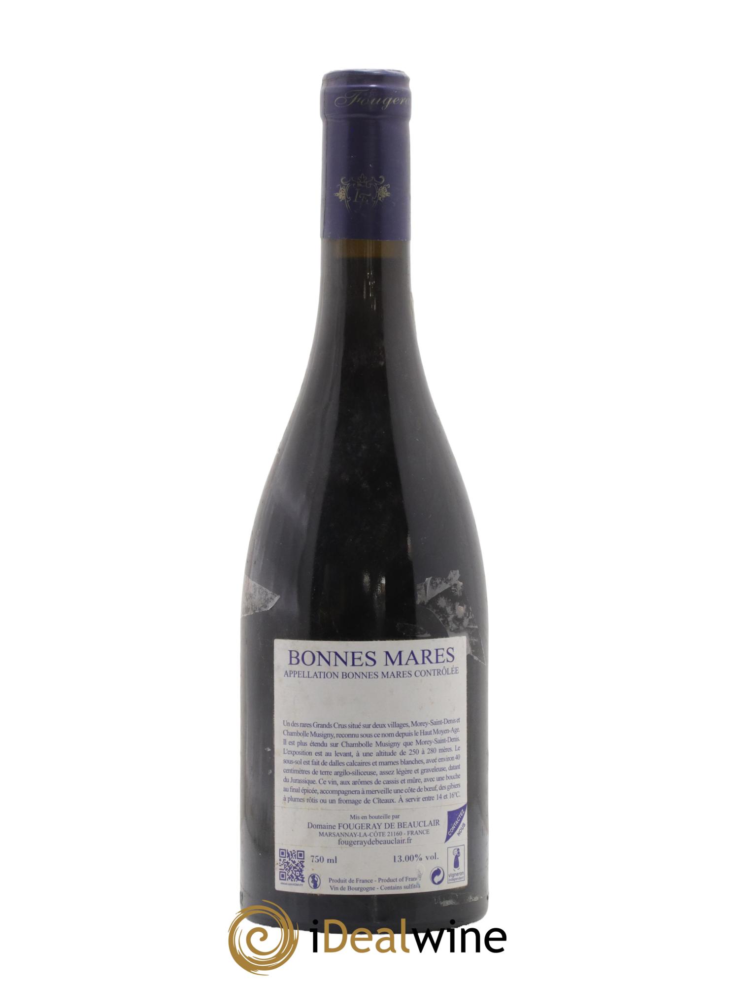 Bonnes-Mares Grand Cru Domaine Fougeray de Beauclair 2010 - Lot de 1 bouteille - 1