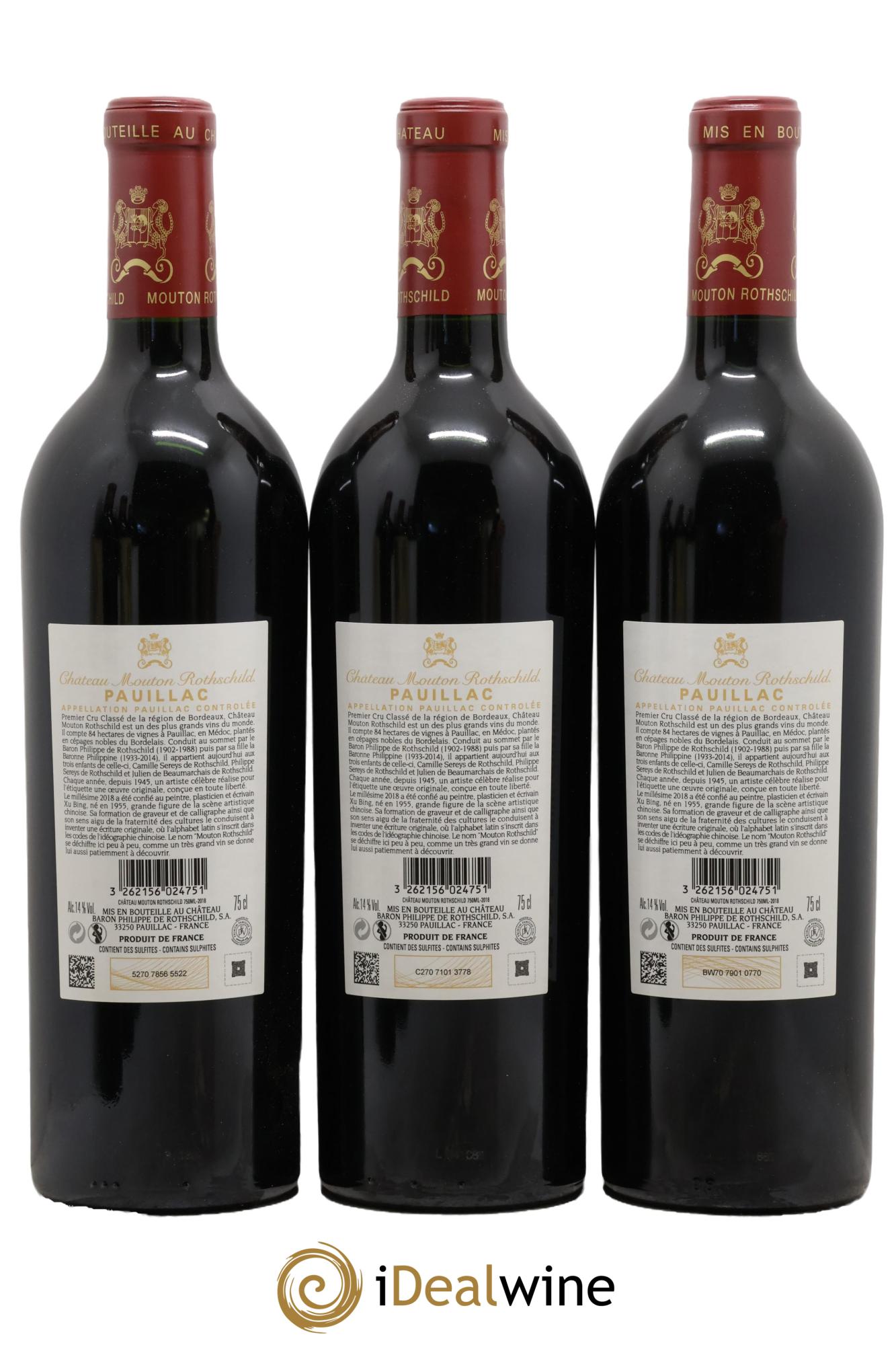 Château Mouton Rothschild 1er Grand Cru Classé 2018 - Lot de 6 bouteilles - 2