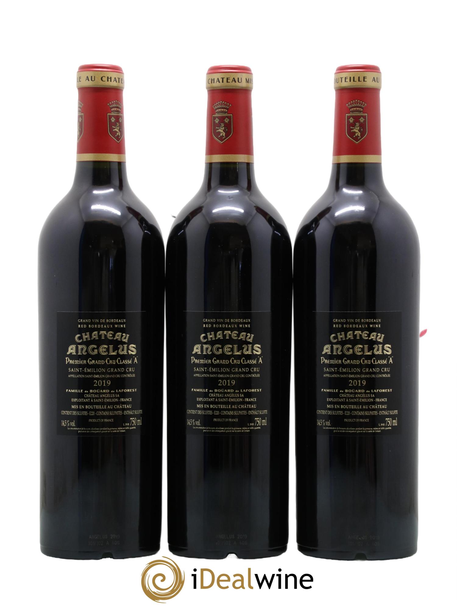 Château Angélus 1er Grand Cru Classé A 2019 - Lot de 3 bouteilles - 2