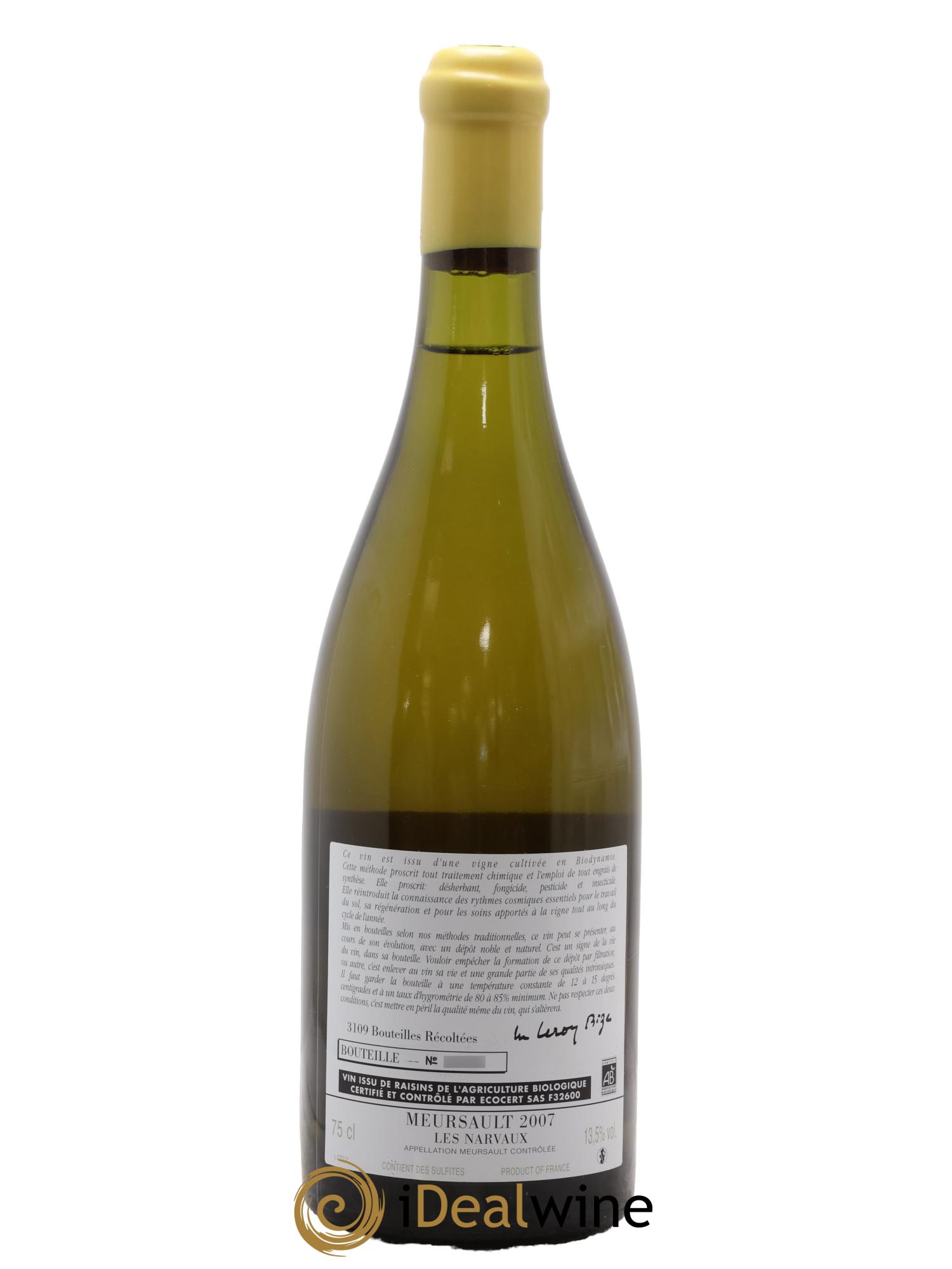 Meursault Les Narvaux d'Auvenay (Domaine) 2007 - Lotto di 1 bottiglia - 1