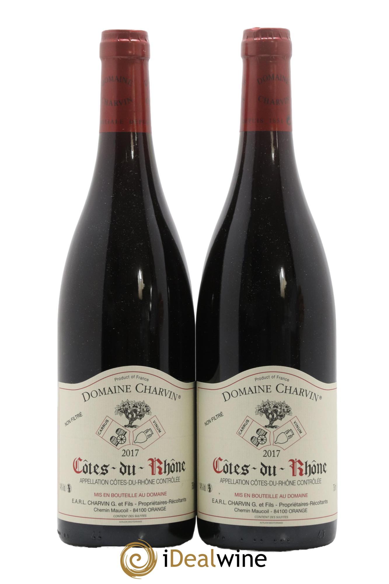 Côtes-du-Rhône Charvin (Domaine) 2017 - Lot de 2 bouteilles - 0
