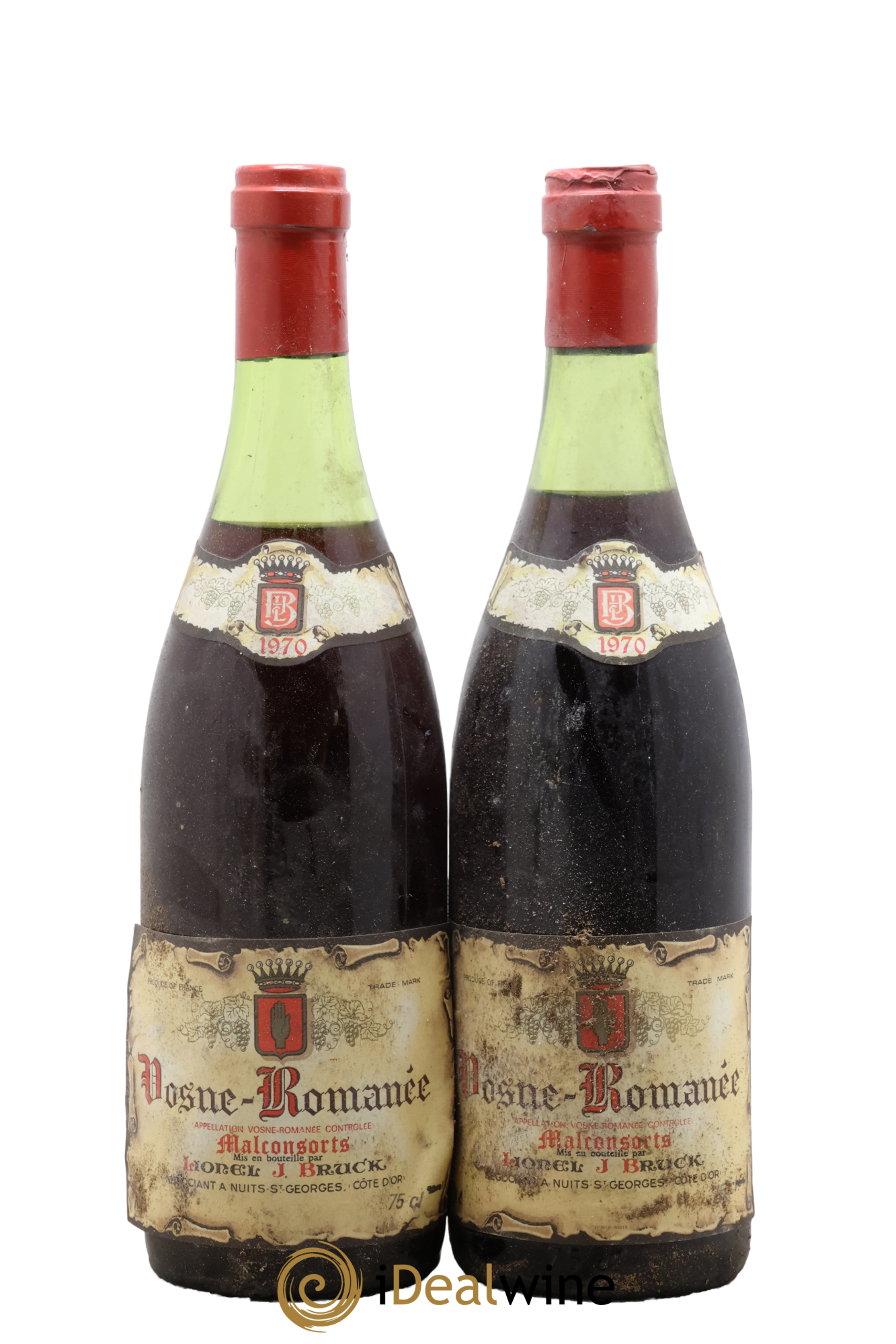 Vosne-Romanée Les Malconsorts Lionel J Bruck 1970 - Lot de 2 bouteilles - 0