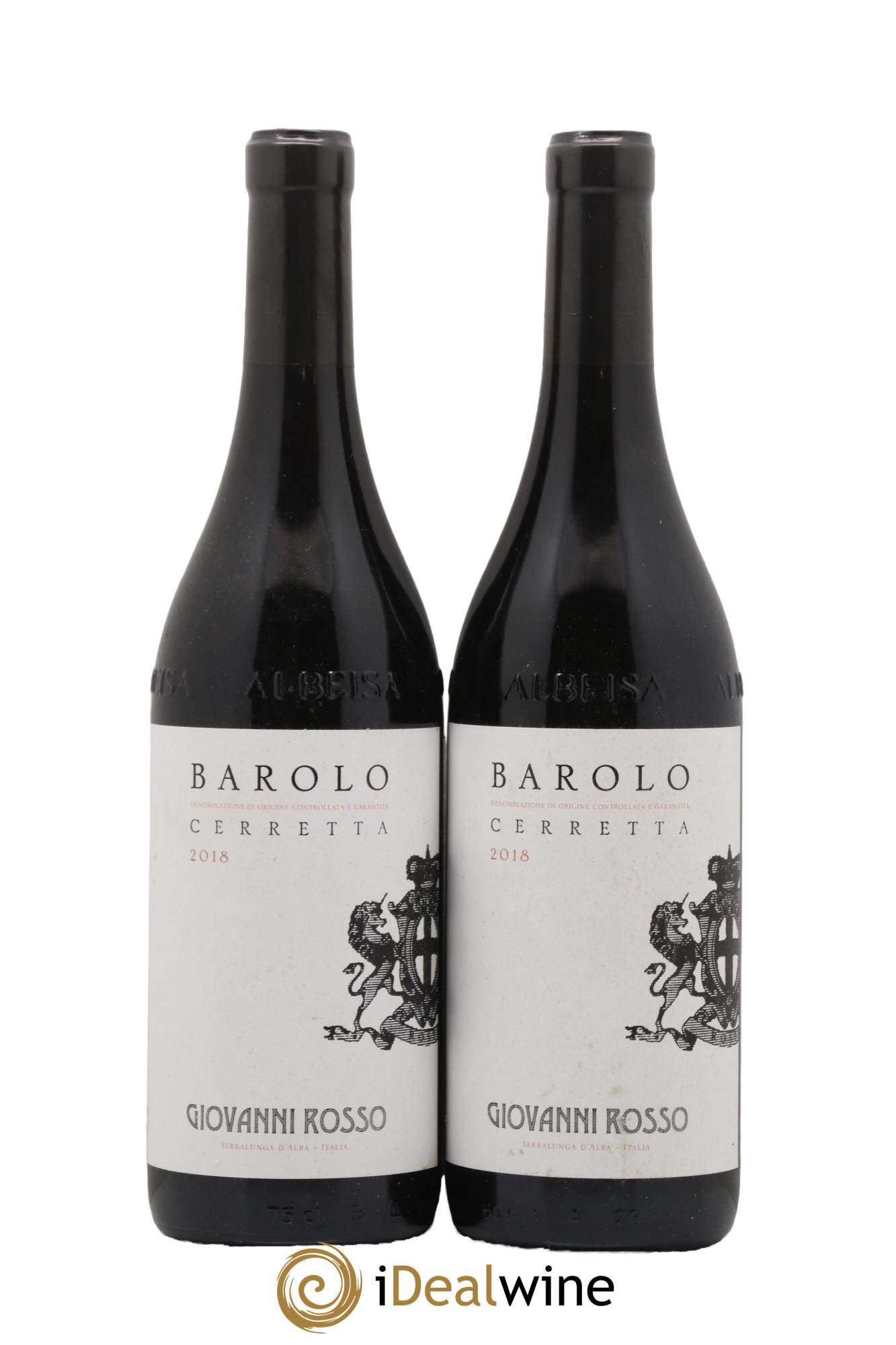Barolo DOCG Cerretta Giovanni Rosso 2018 - Lot de 2 bouteilles - 0