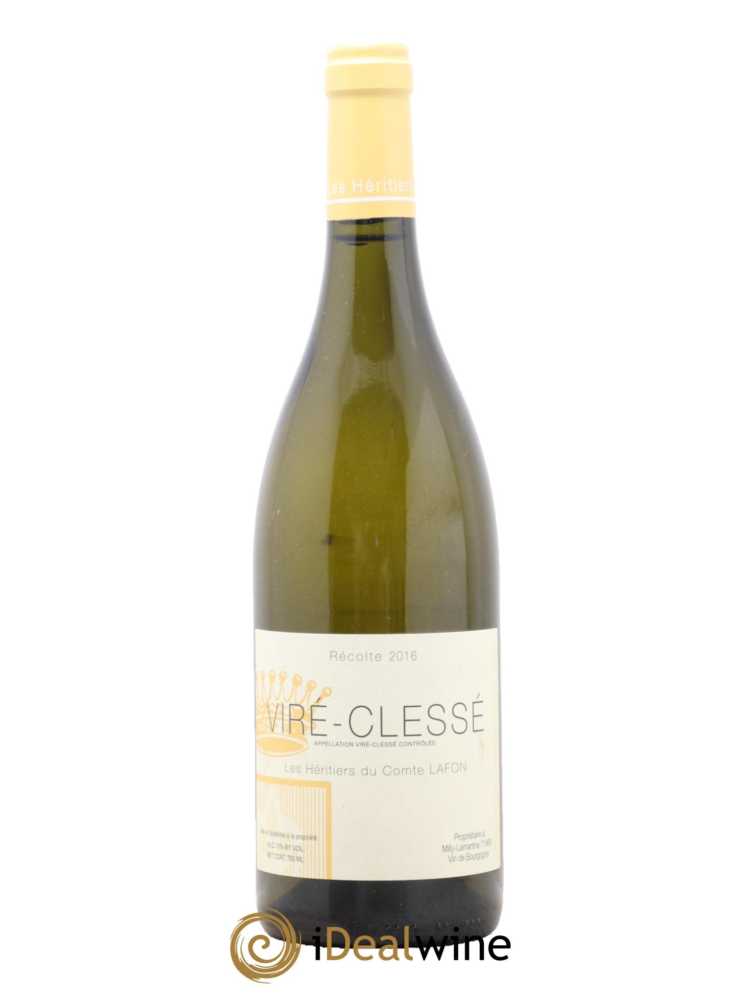 Viré-Clessé Héritiers du Comte Lafon (Domaine des) 2016 - Lot de 1 bouteille - 0