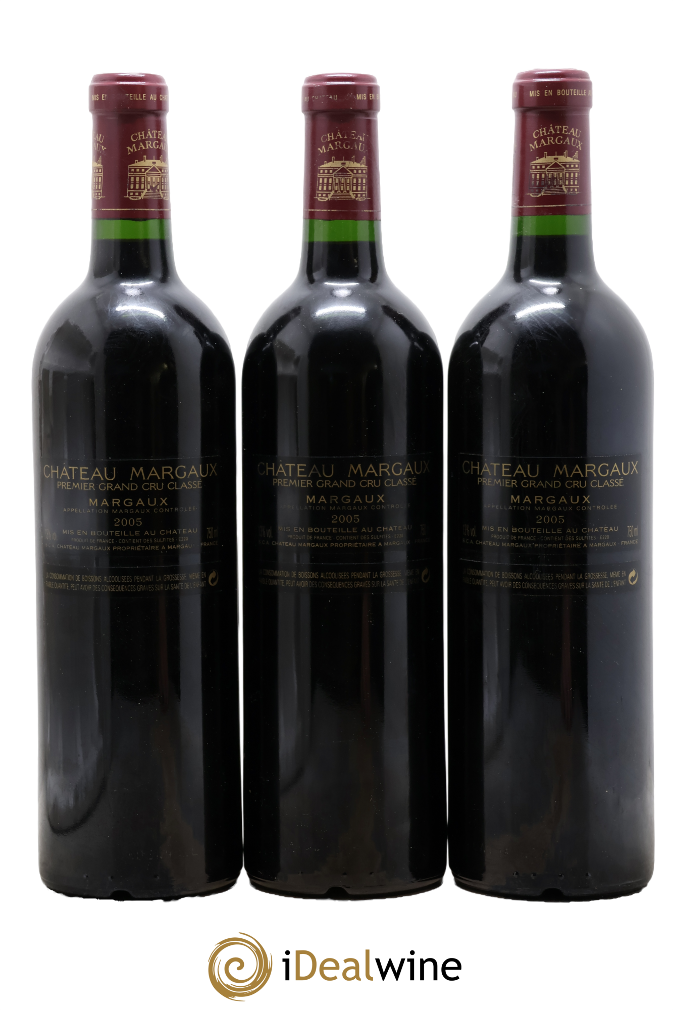 Château Margaux 1er Grand Cru Classé 2005 - Lot de 3 bouteilles - 1