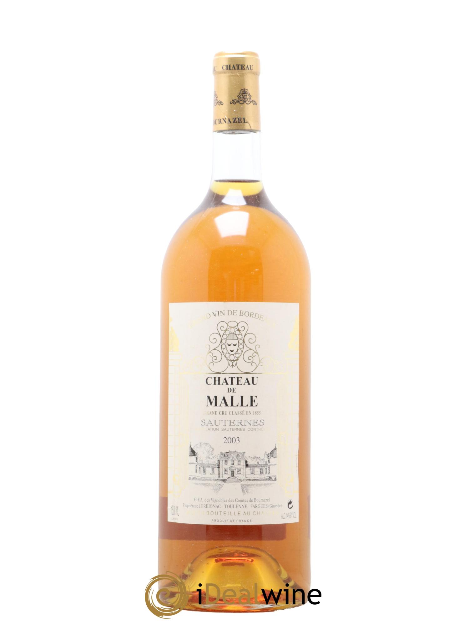 Château de Malle 2ème Grand Cru Classé 2003 - Lotto di 1 magnum - 0