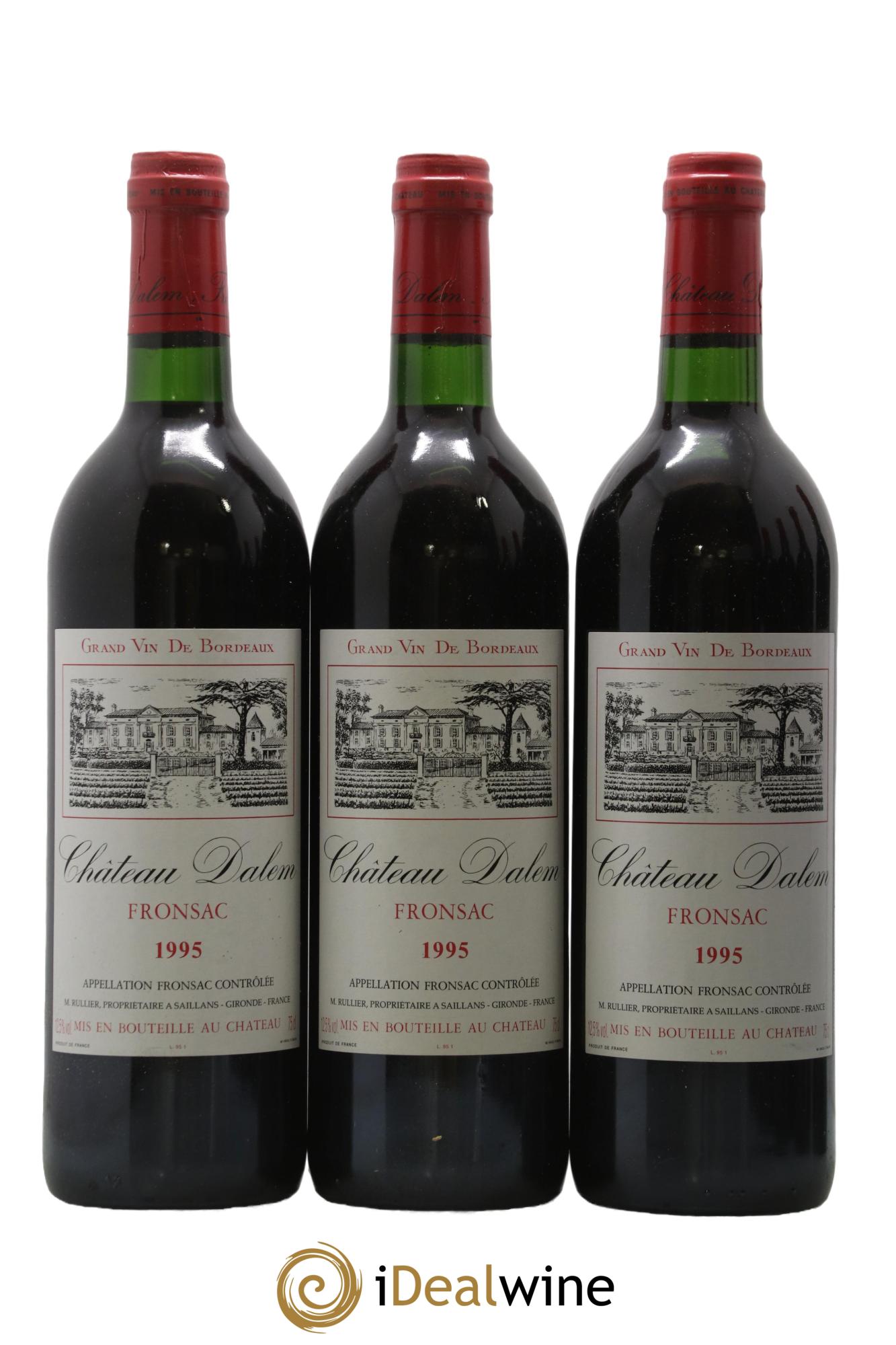 Château Dalem 1995 - Lot of 3 bottles - 0
