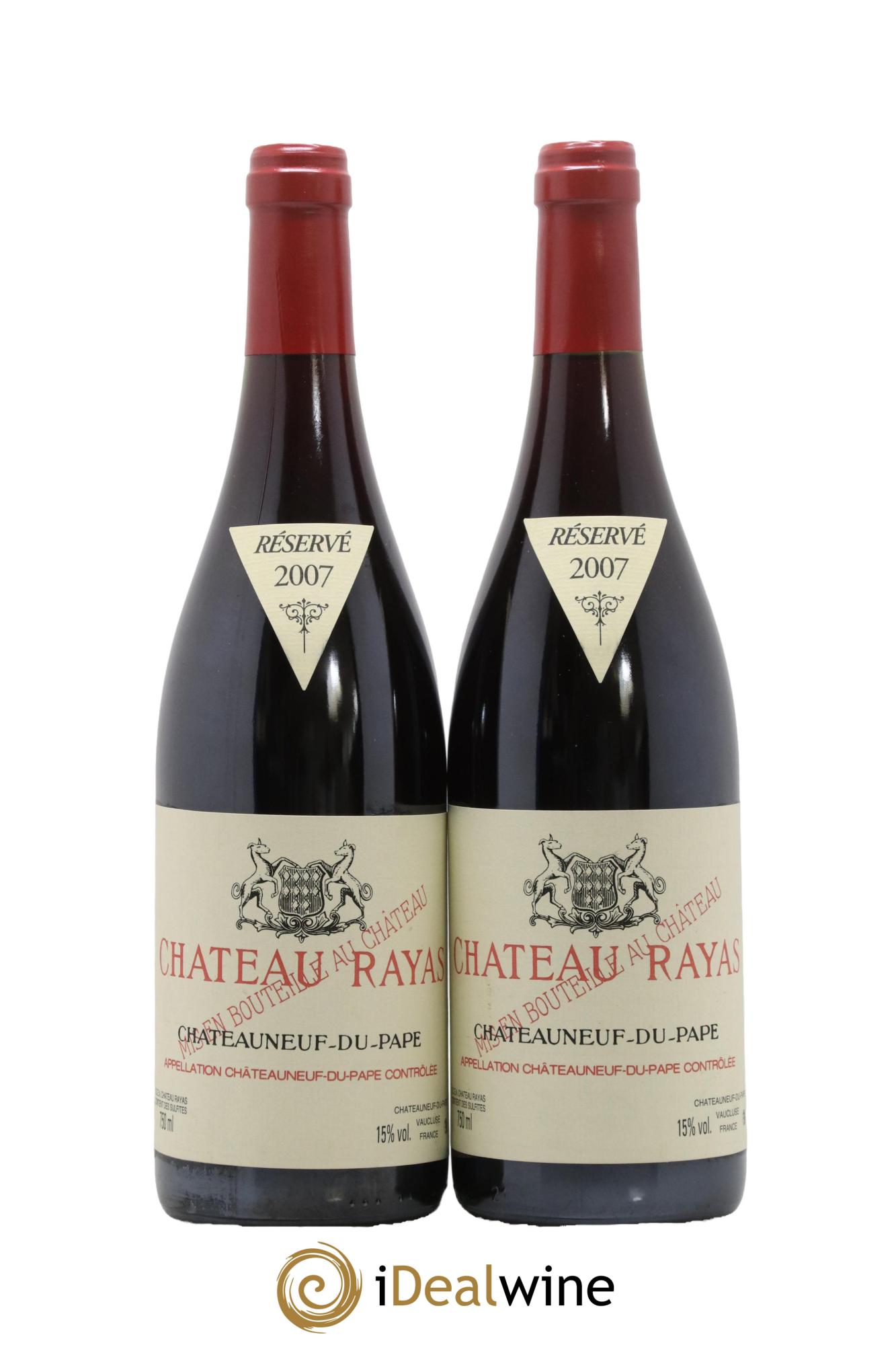 Châteauneuf-du-Pape Château Rayas Emmanuel Reynaud 2007 - Lot de 2 bouteilles - 0