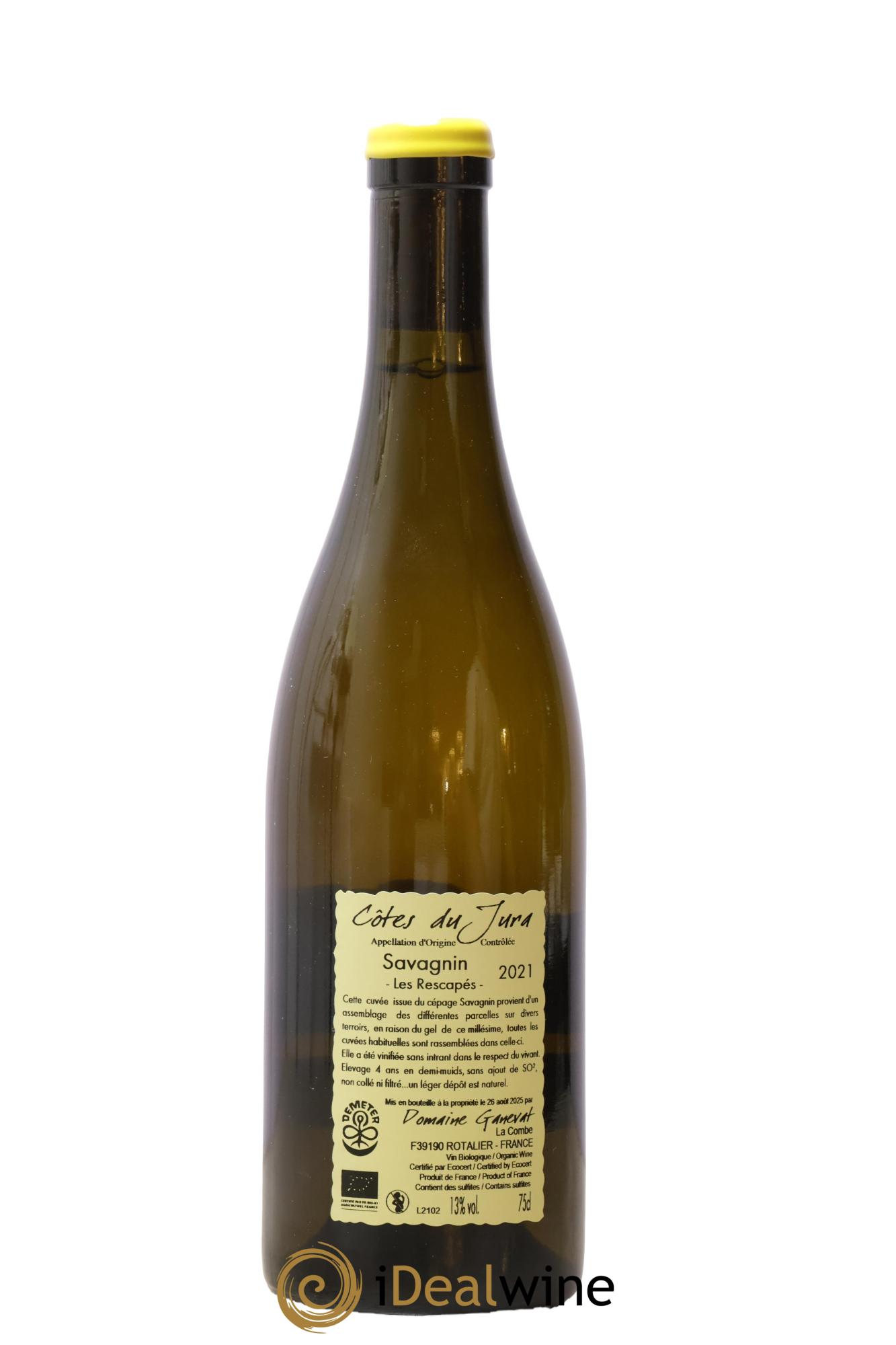 Côtes du Jura Savagnin Les Rescapés Jean-François Ganevat (Domaine) 2021 - Lot de 1 bouteille - 1