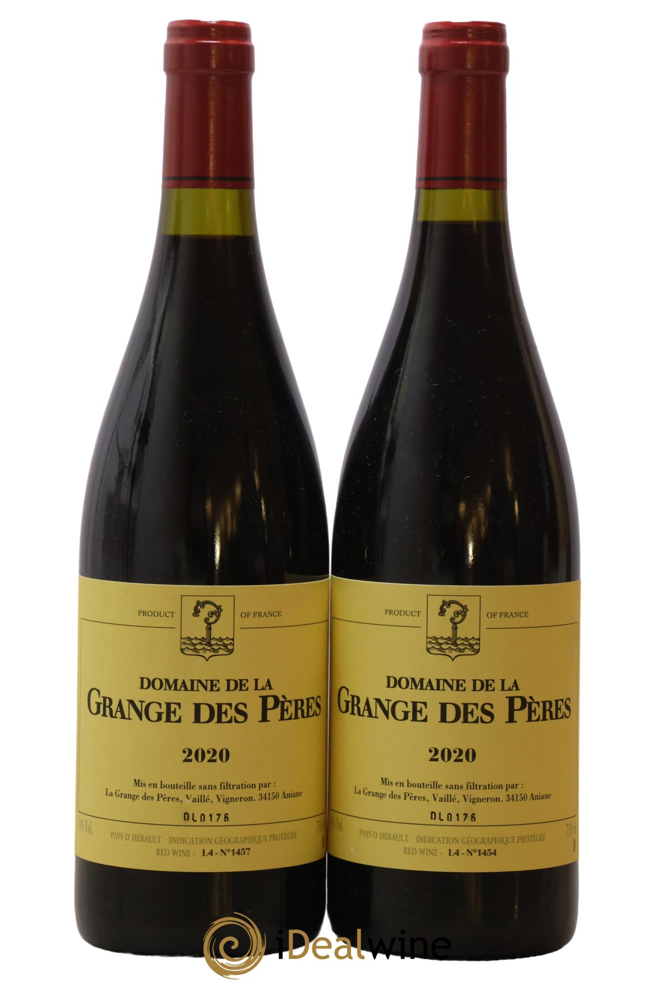 Pays d'Hérault Grange des Pères Laurent Vaillé 2020 - Lot de 2 bouteilles - 0