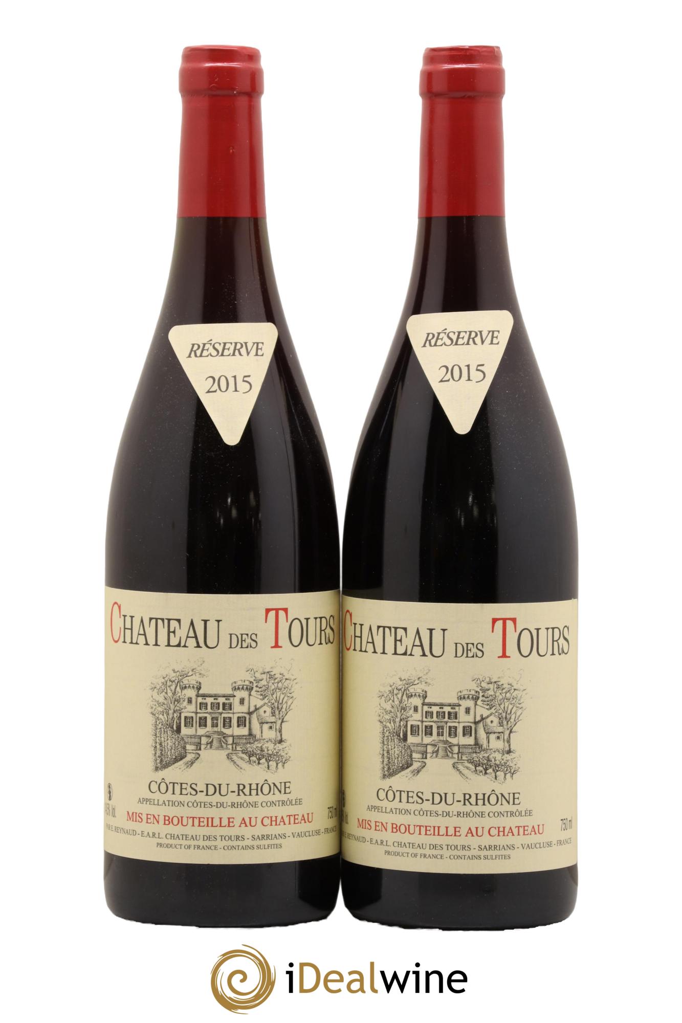Côtes-du-Rhône Château des Tours Emmanuel Reynaud 2015 - Lot de 2 bouteilles - 0