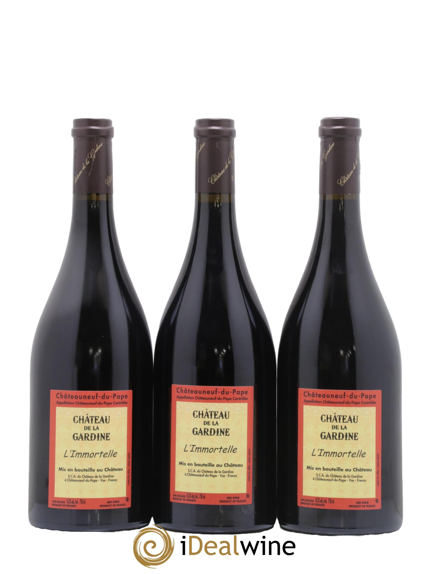 Châteauneuf-du-Pape Château de La Gardine L'Immortelle Famille Brunel  2015 - Lotto di 6 bottiglie - 4