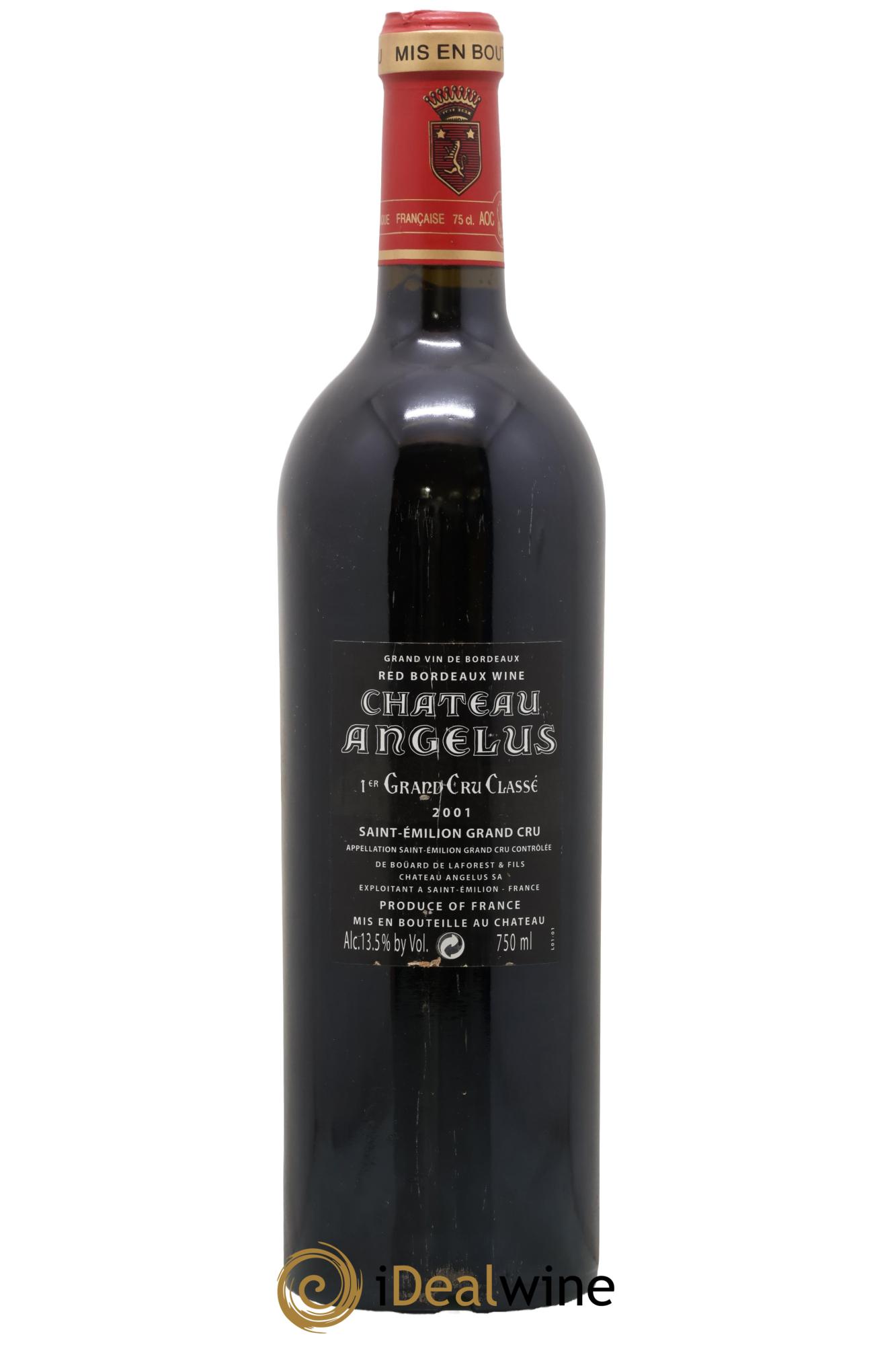 Château Angélus 1er Grand Cru Classé A 2001 - Lote de 1 botella - 1